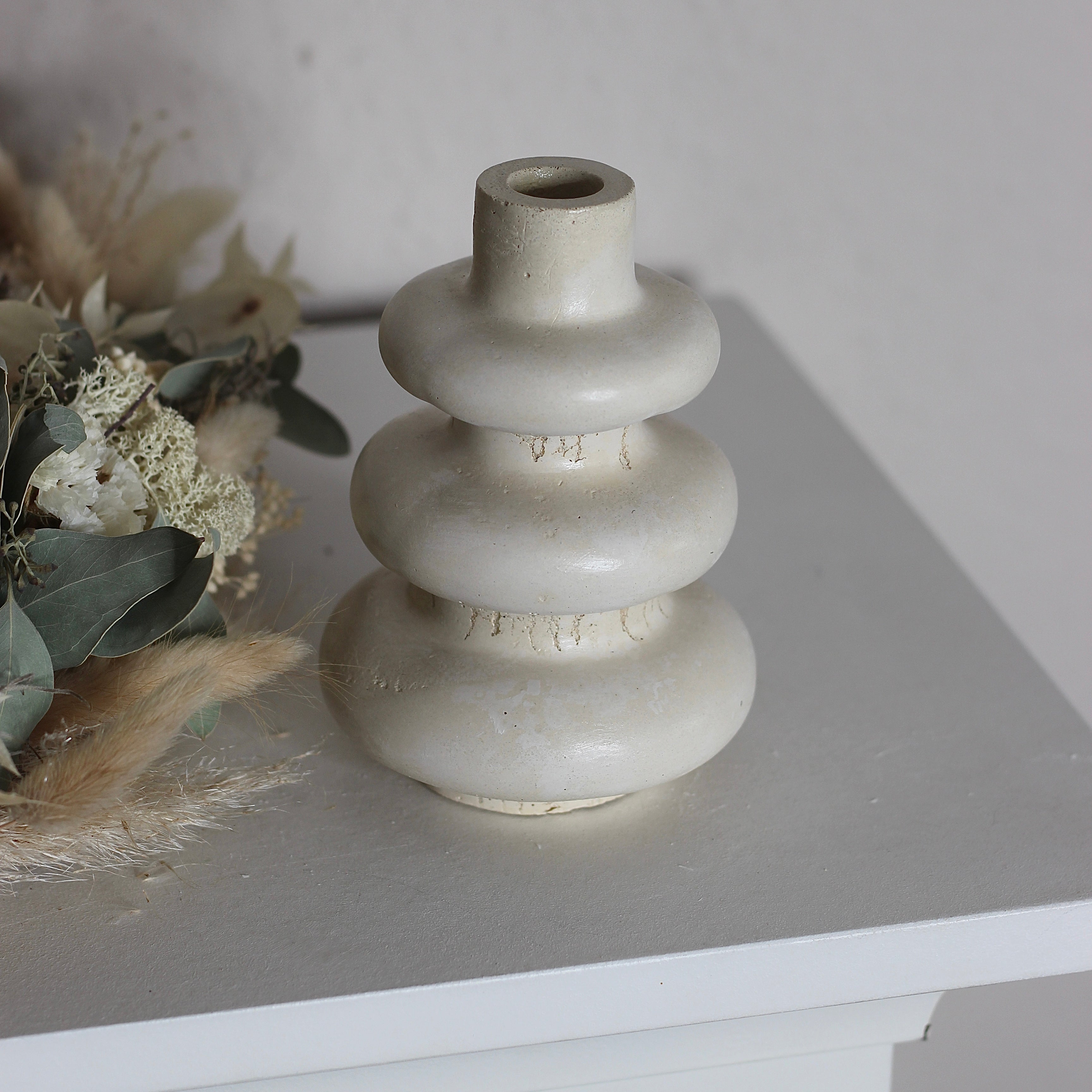 Betonvase ; Vase ; Trockenblumenvase „Infinity“ Mittel