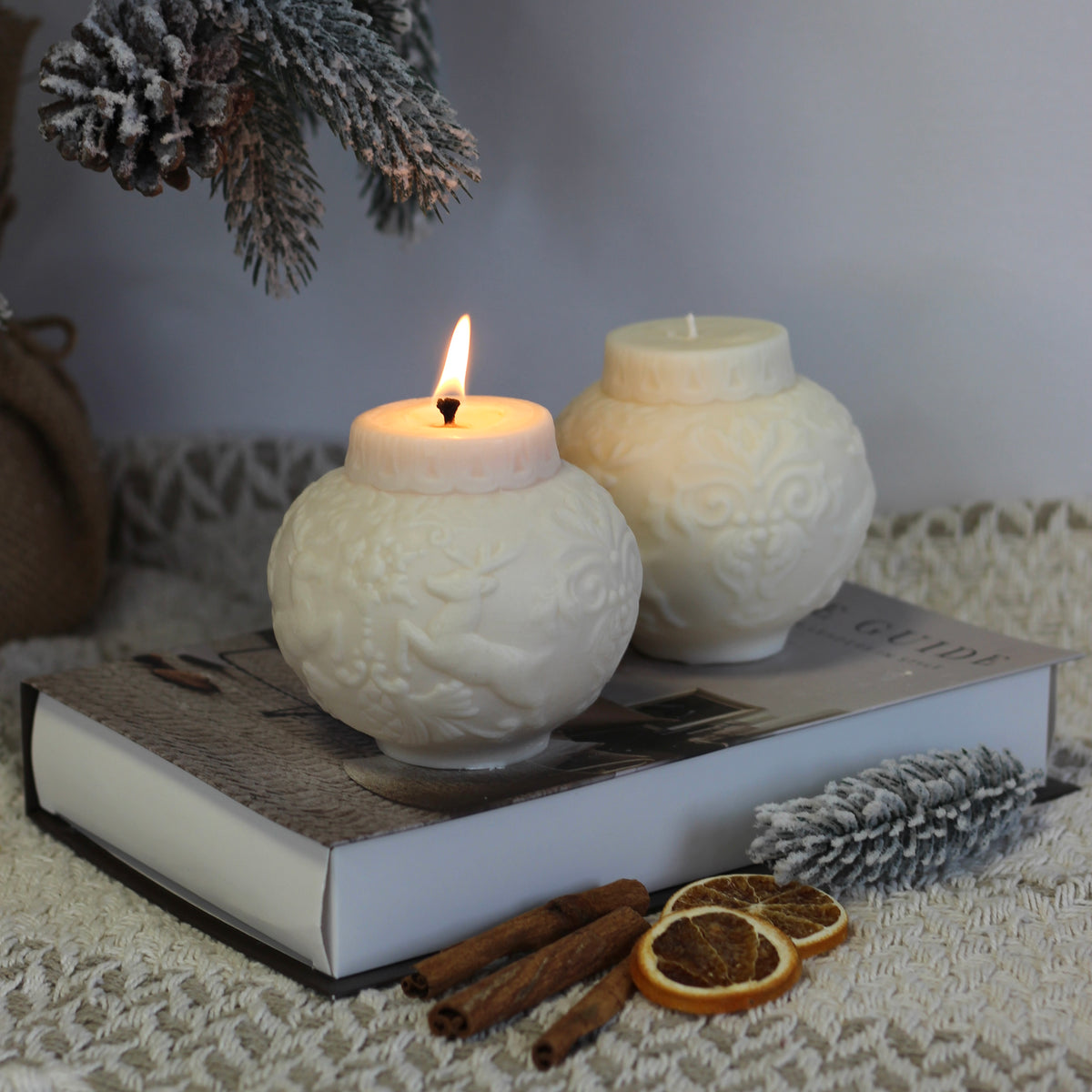 Kerze Weihnachten ; Kugel ; "Christbaumkugel XL"
