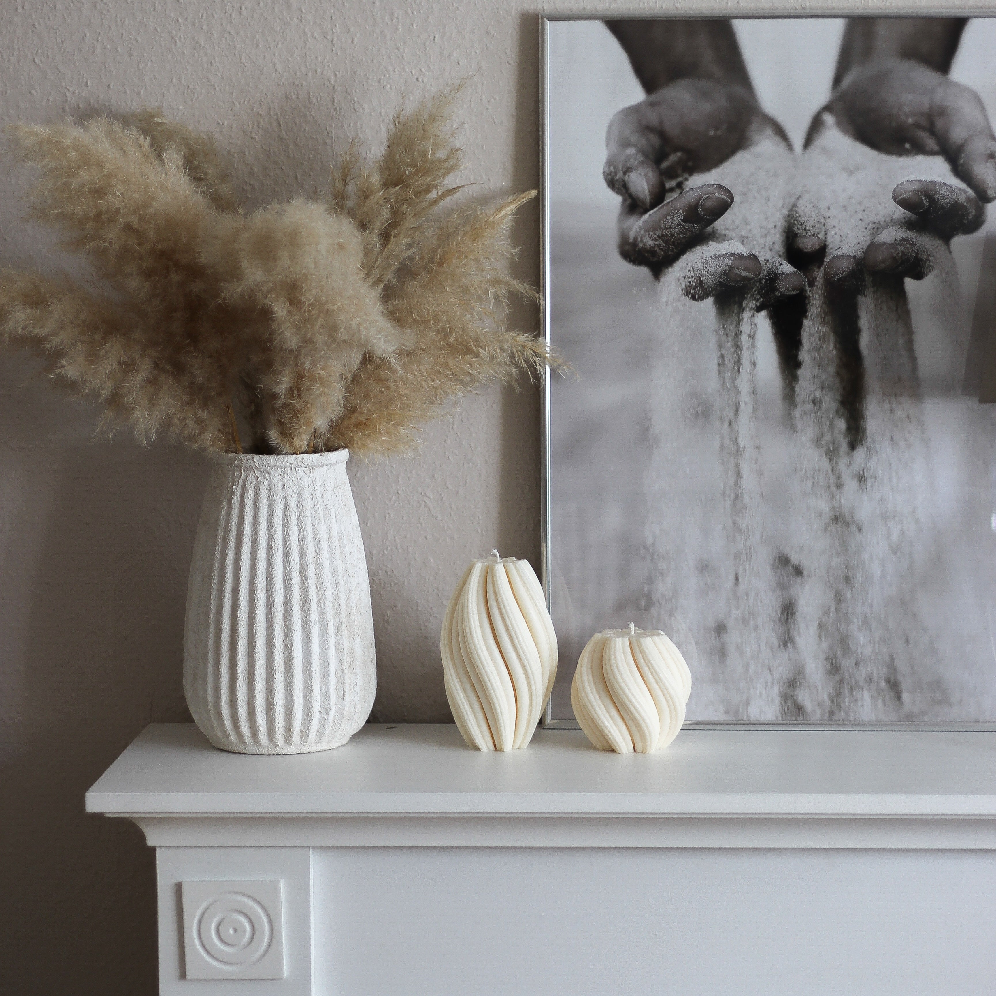 Kerze; getrullert; wellig; „Trullala L“