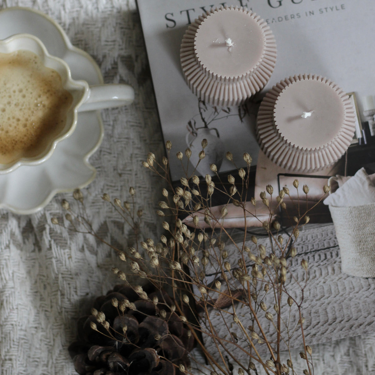 Stumpenkerze „Flakon“ Rillen