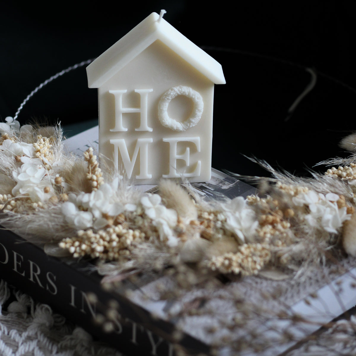 Kerze Haus "Home"