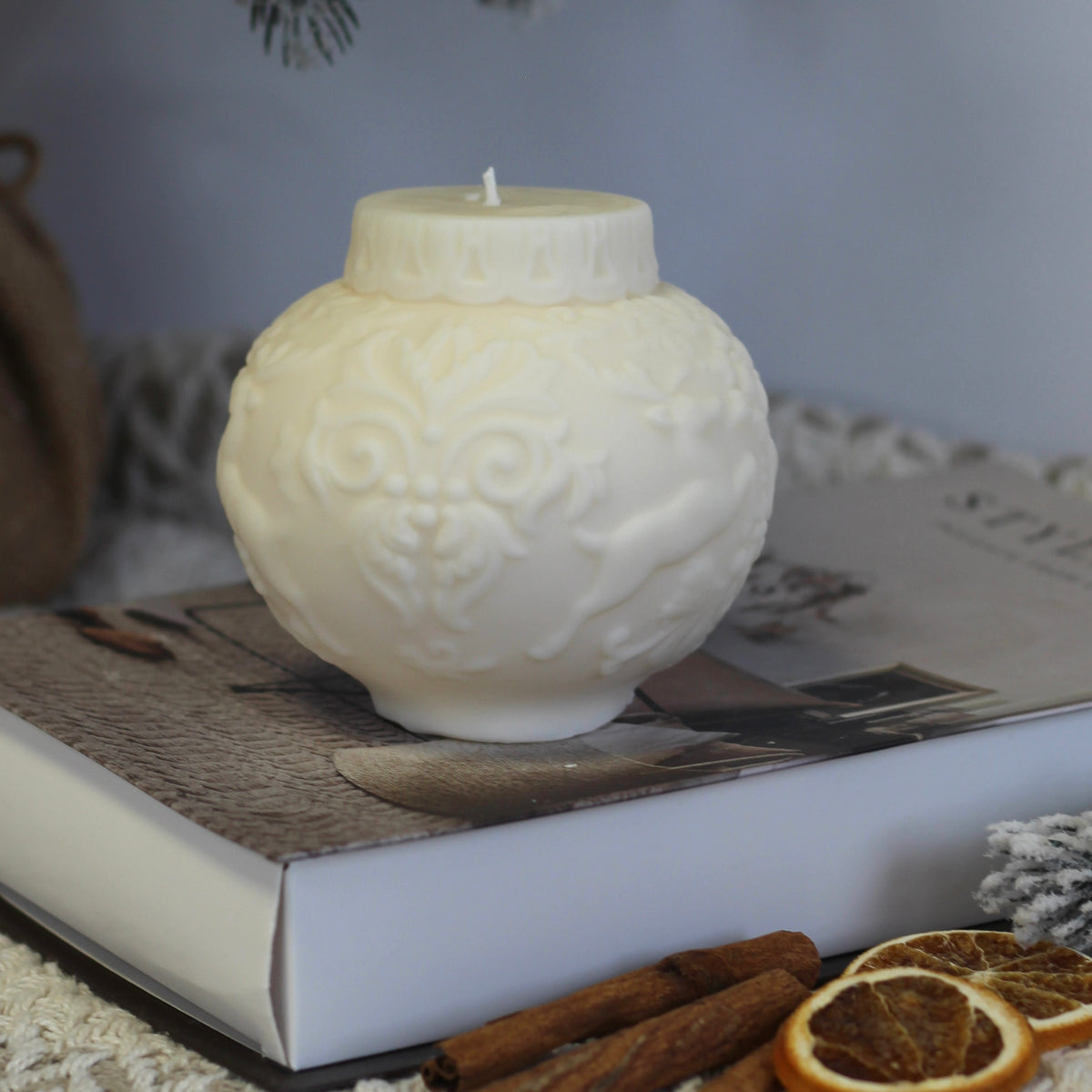 Kerze Weihnachten ; Kugel ; "Christbaumkugel XL"