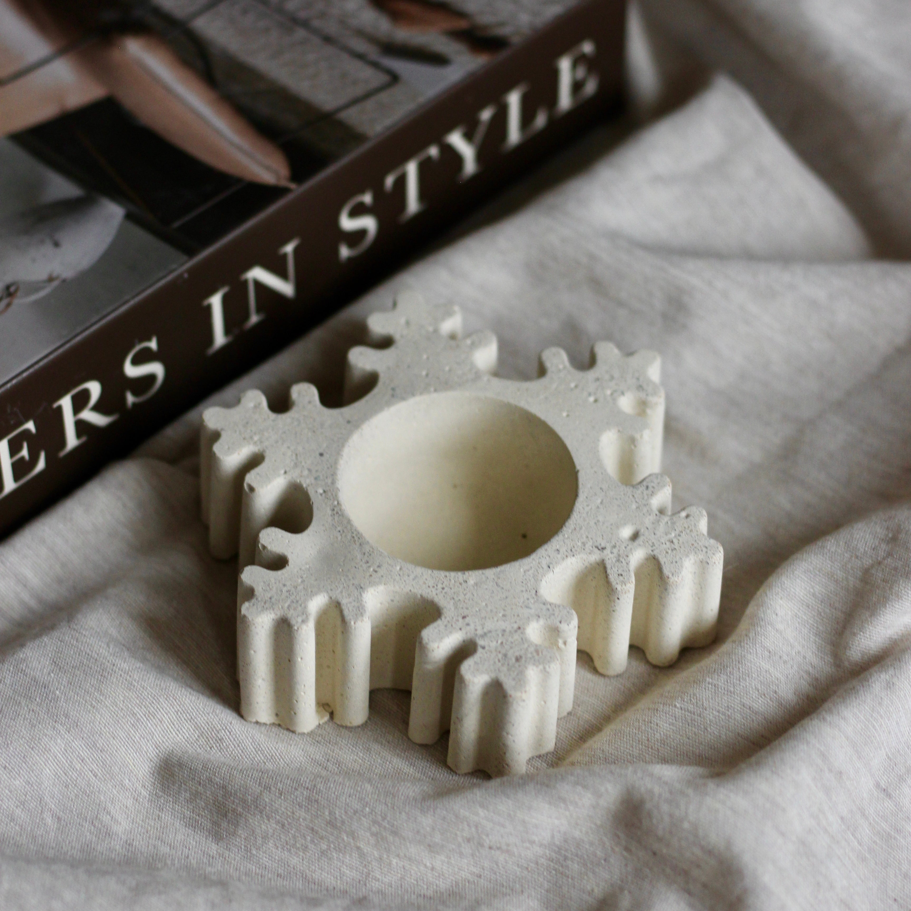 Beton Weihnachten Teelichthalter „Schneeflocke"