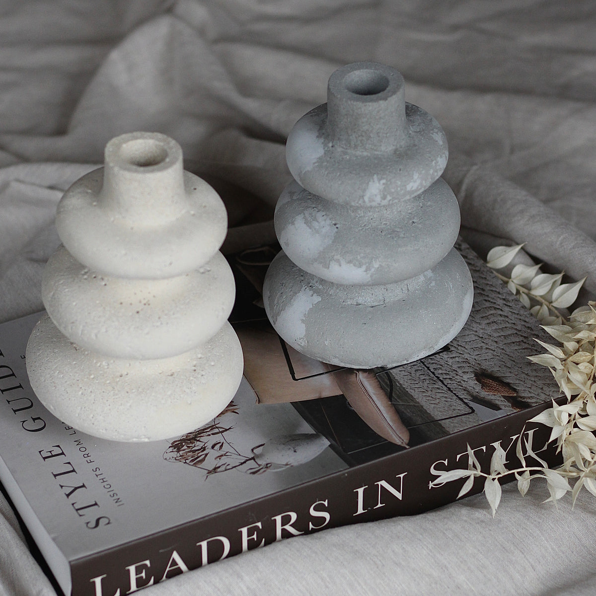 Betonvase ; Vase ; Trockenblumenvase „Infinity“ Mittel