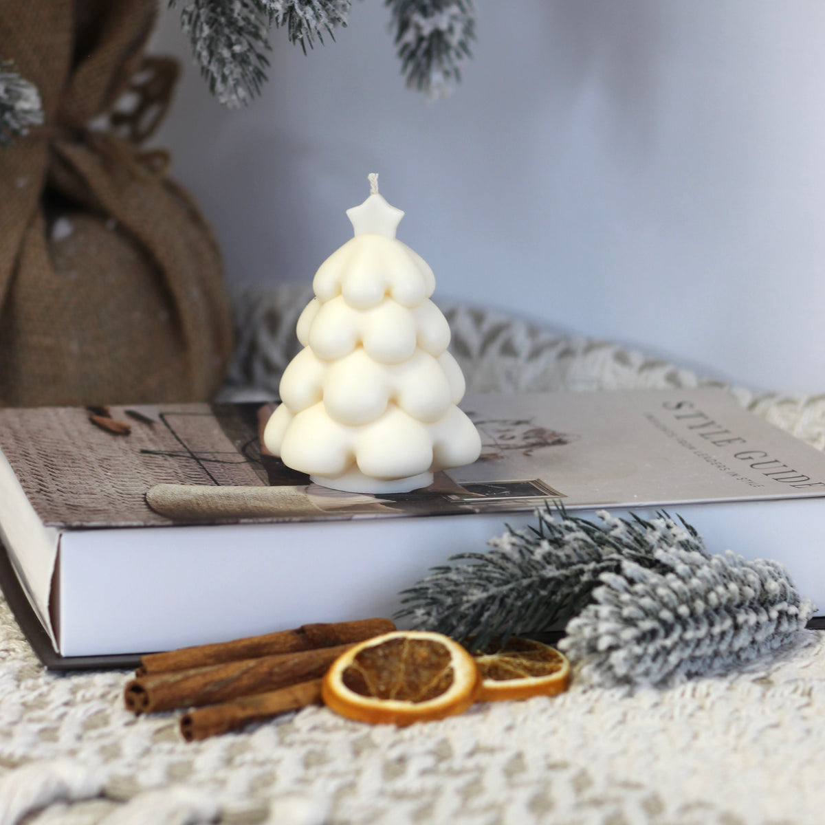 Kerze Weihnachten "Tannenbaum Stern"