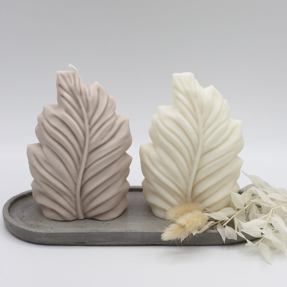 Kerze Naturmotiv „Blatt“