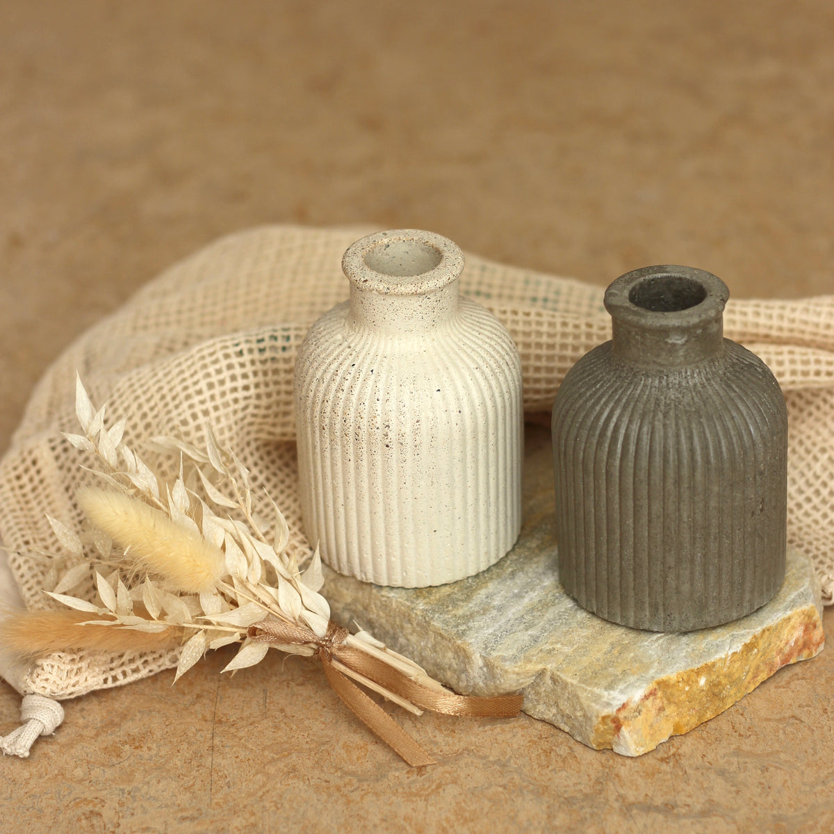 Betonvase; Vase ; Trockenblumenvase 1