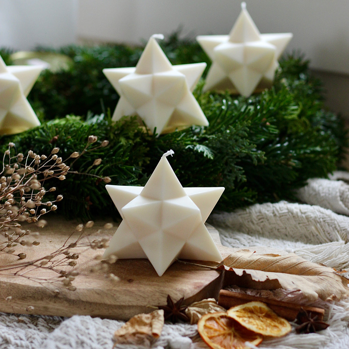 Kerze Weihnachten "Stern"