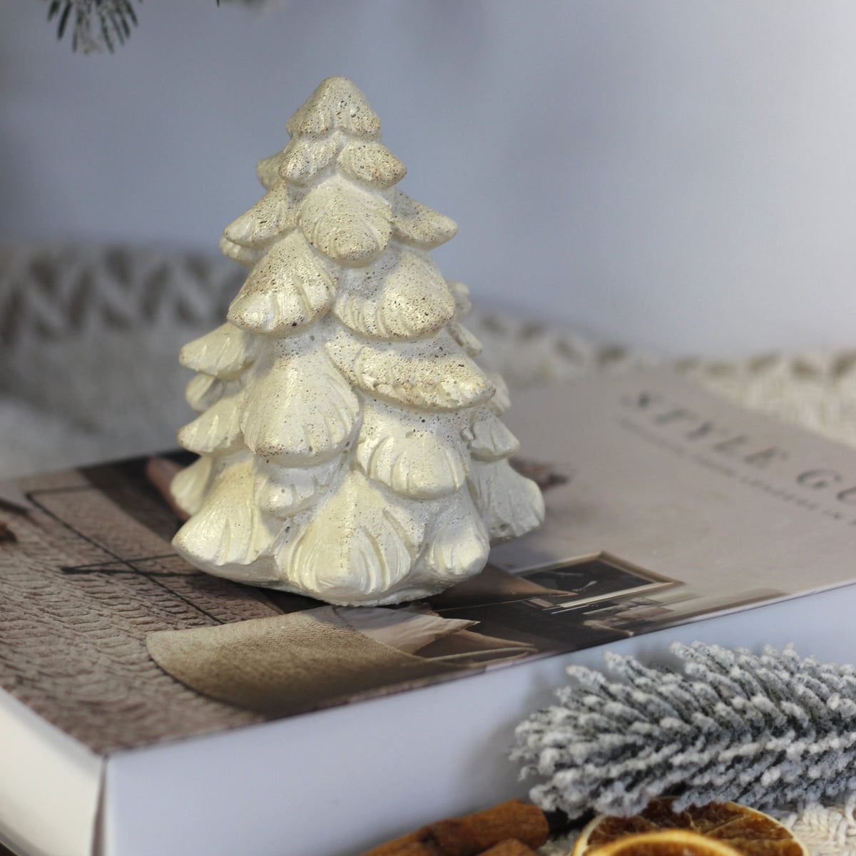 Beton Dekoration Weihnachten „Tannenbaum Natural"