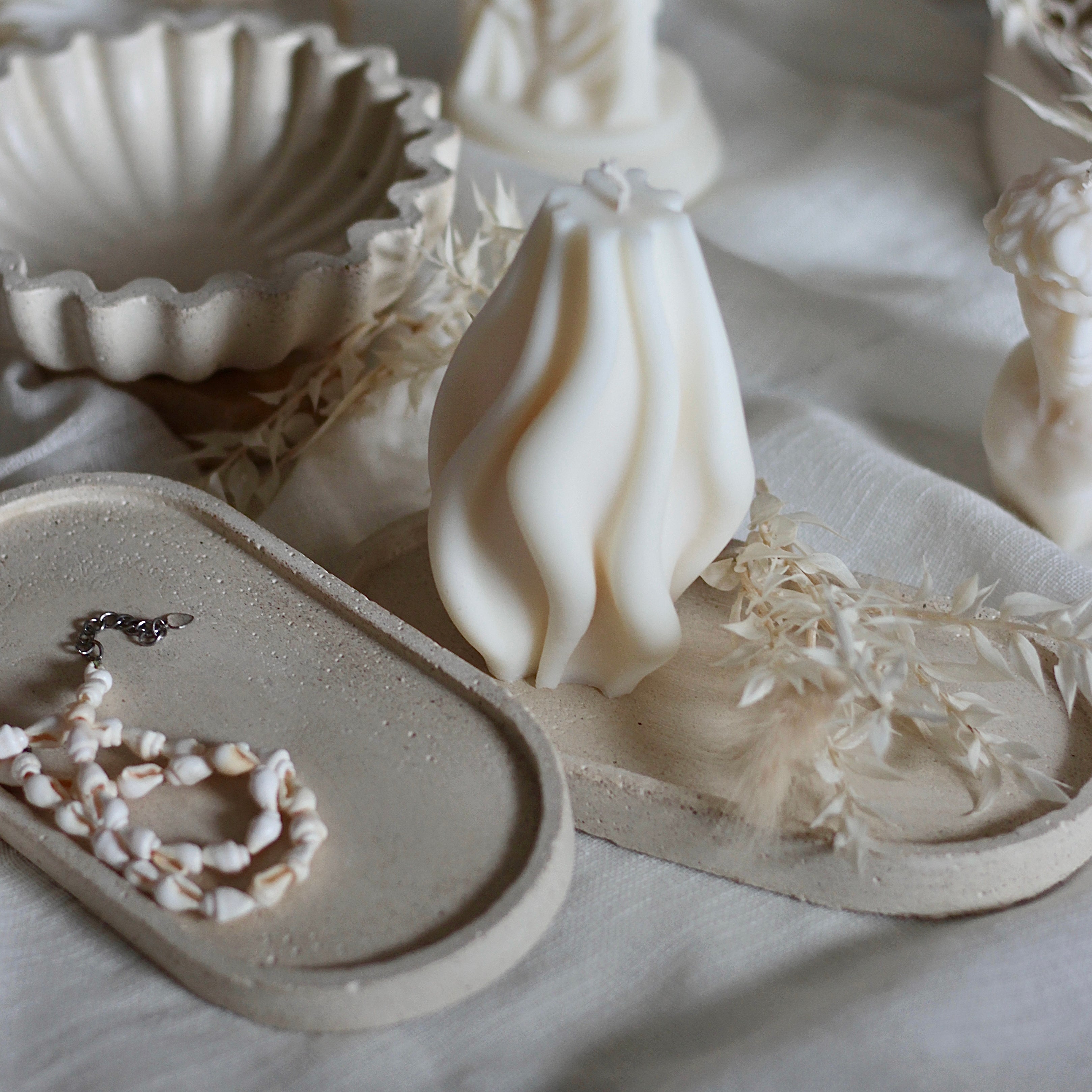 Beton Untersetzer „Oval“