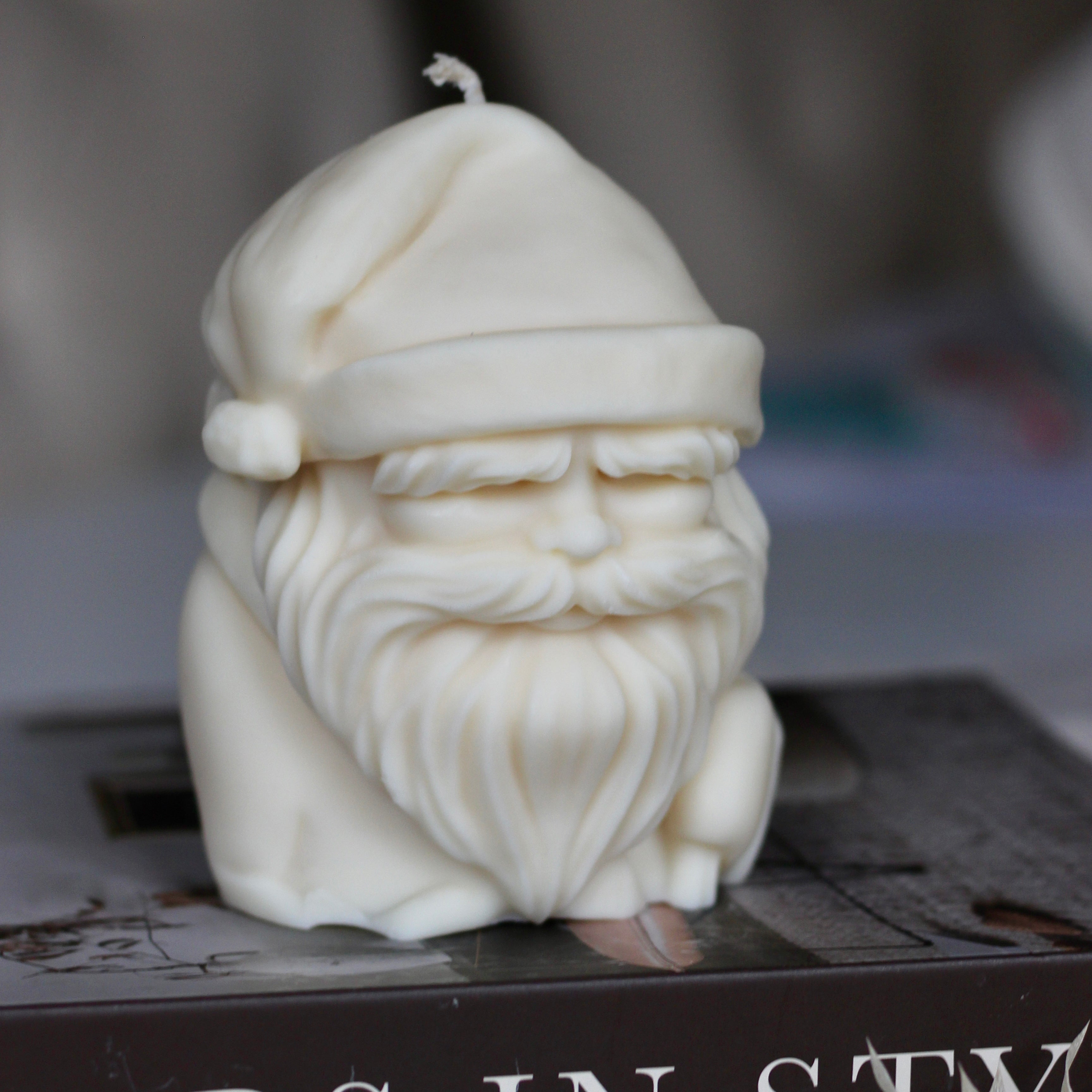 Kerze Weihnachtsmann Kopf