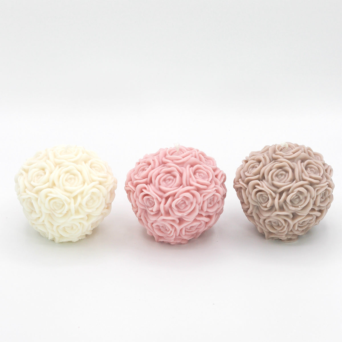 Kerze Rose „Rosenkugel“
