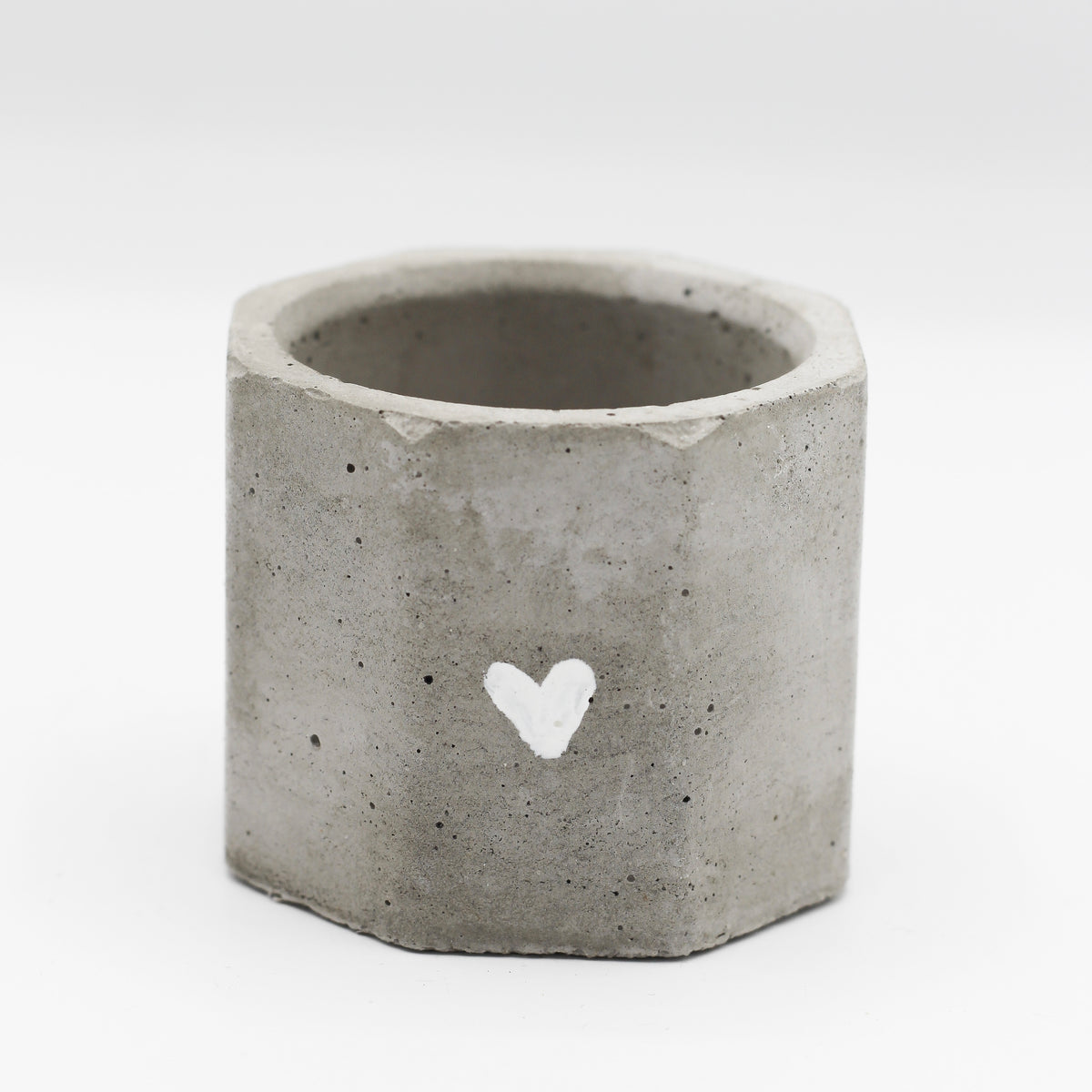Beton Teelichthalter „Achteckig“ Topf , Herz ,