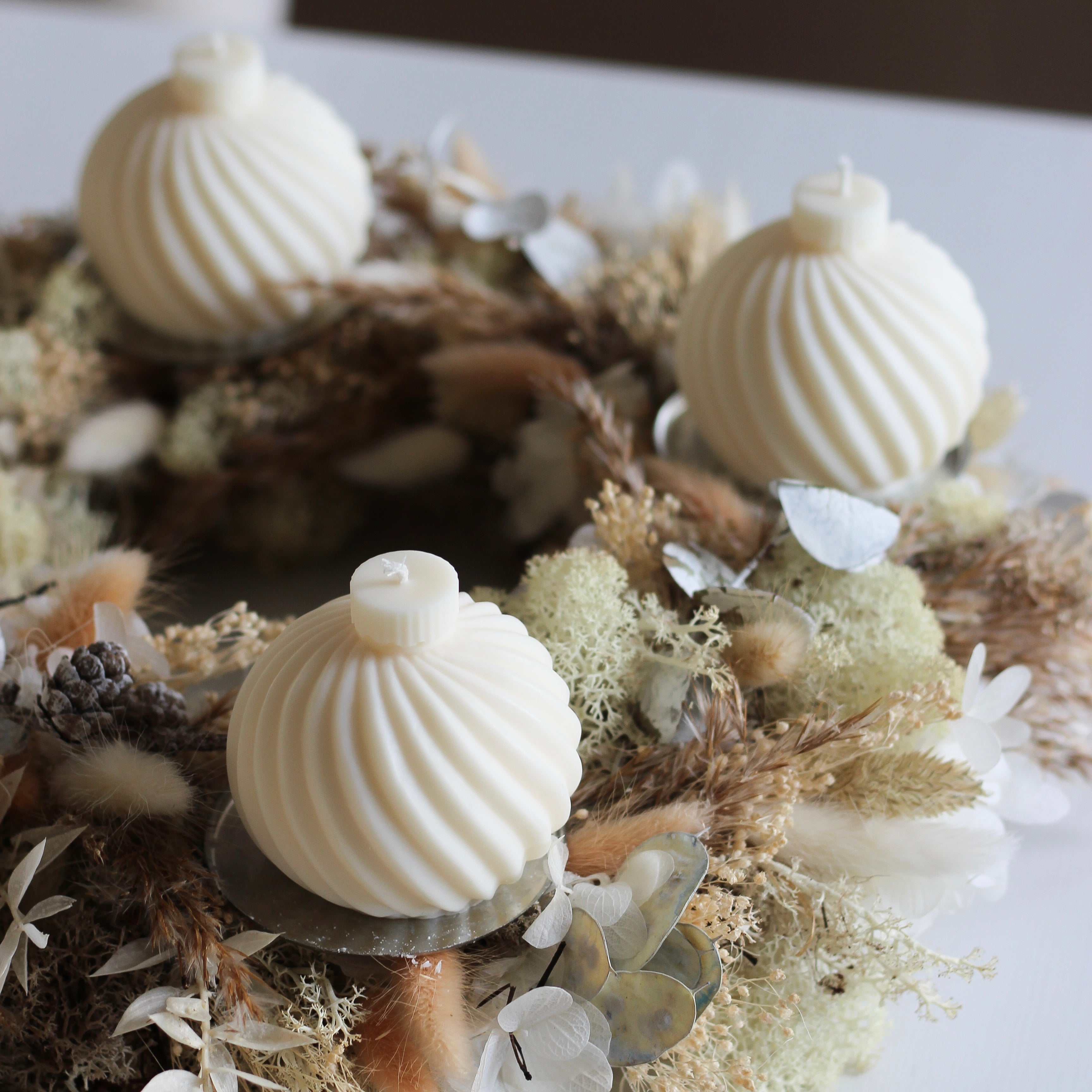 4er Set Kerze "Christbaumkugel 4"