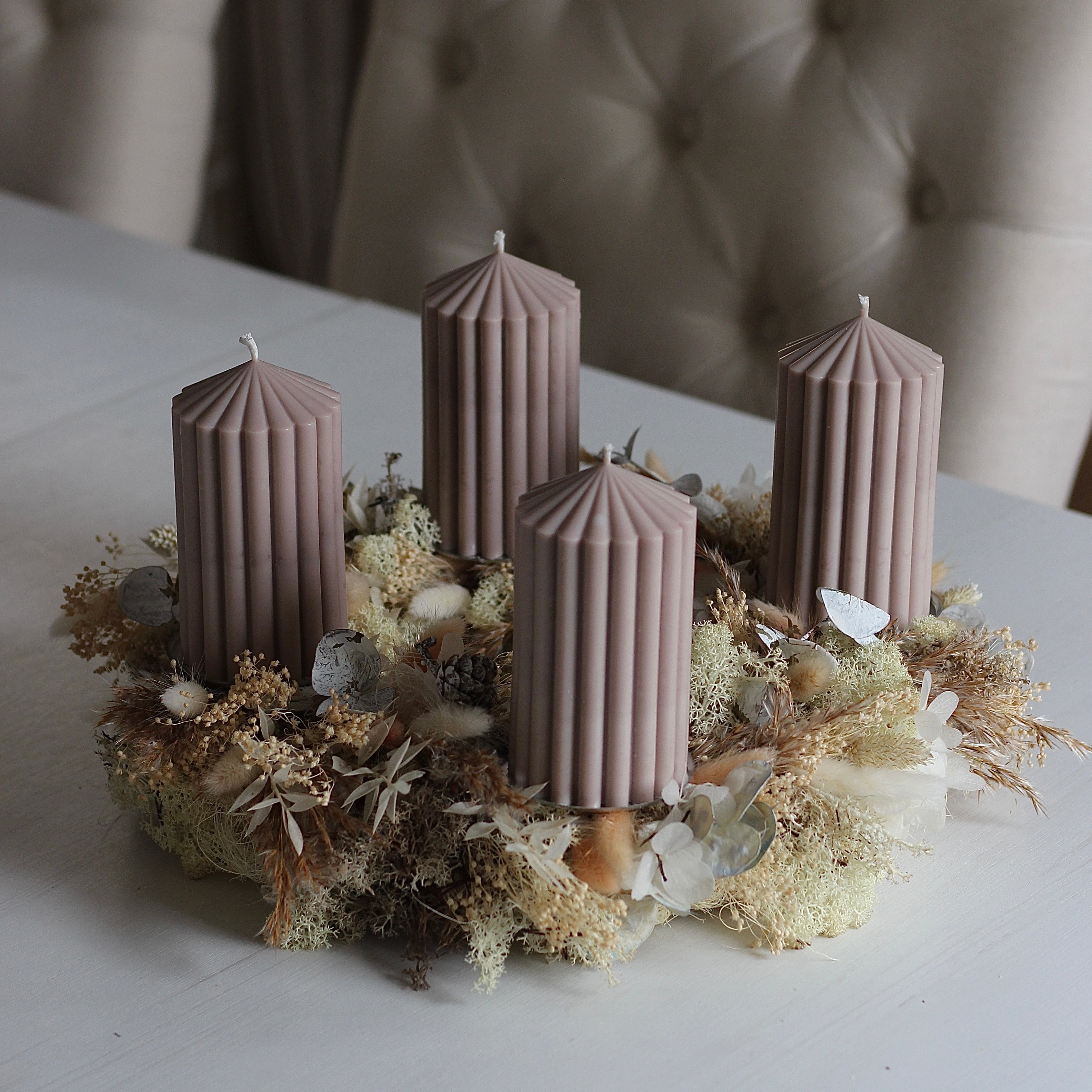 4 er Stumpenkerze „Queen klein“