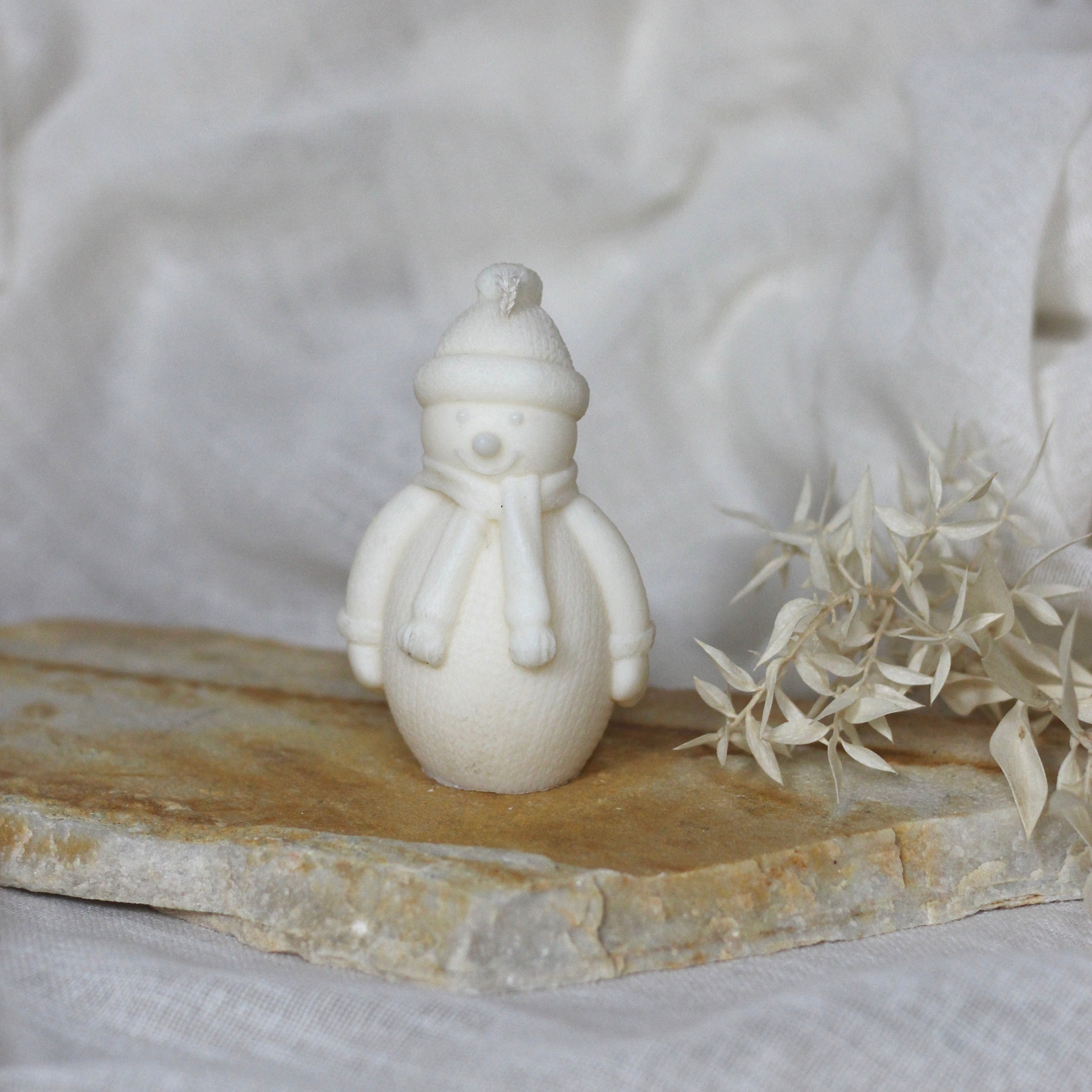 Kerze Weihnachten "Schneemann stehend"