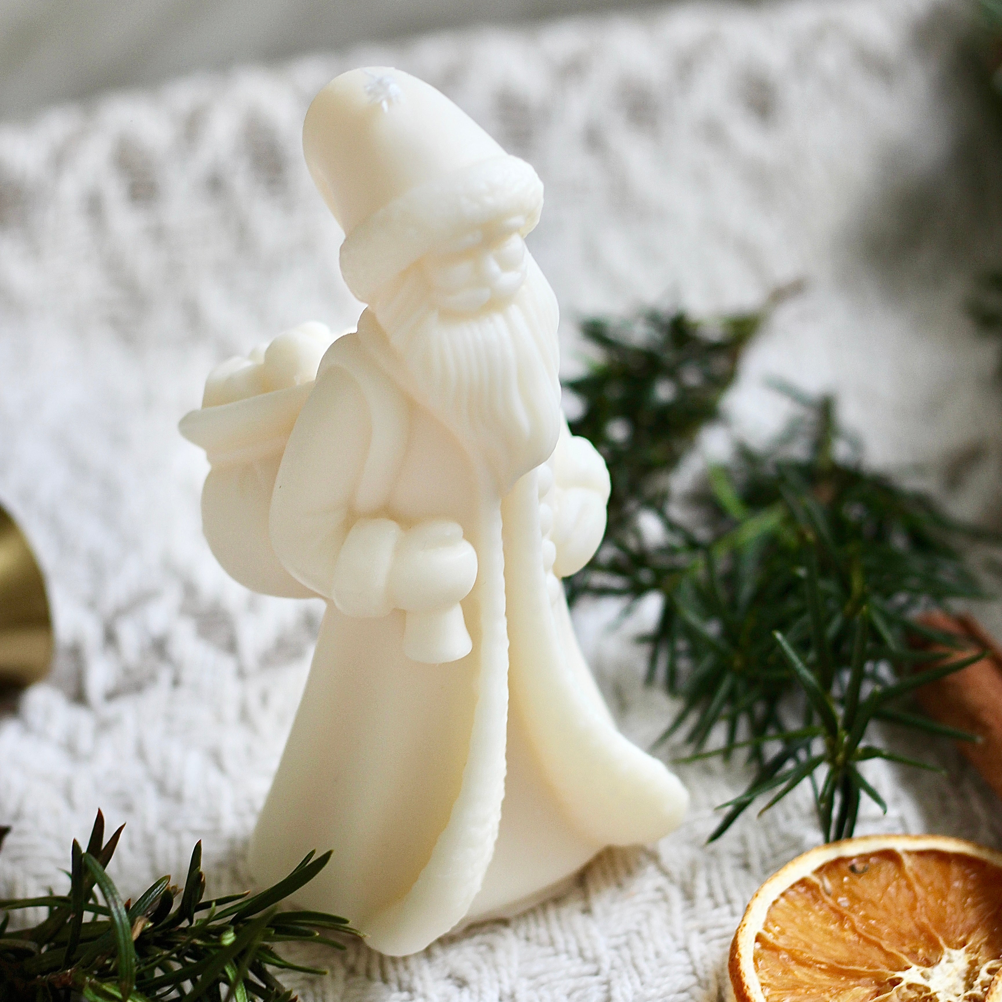 Kerze Weihnachten Weihnachtsmann "Santa"