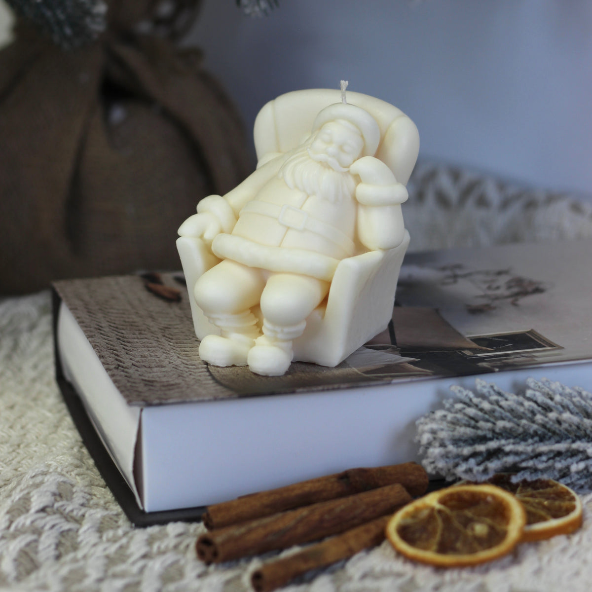 Kerze Weihnachten Weihnachtsmann "Sleepy"