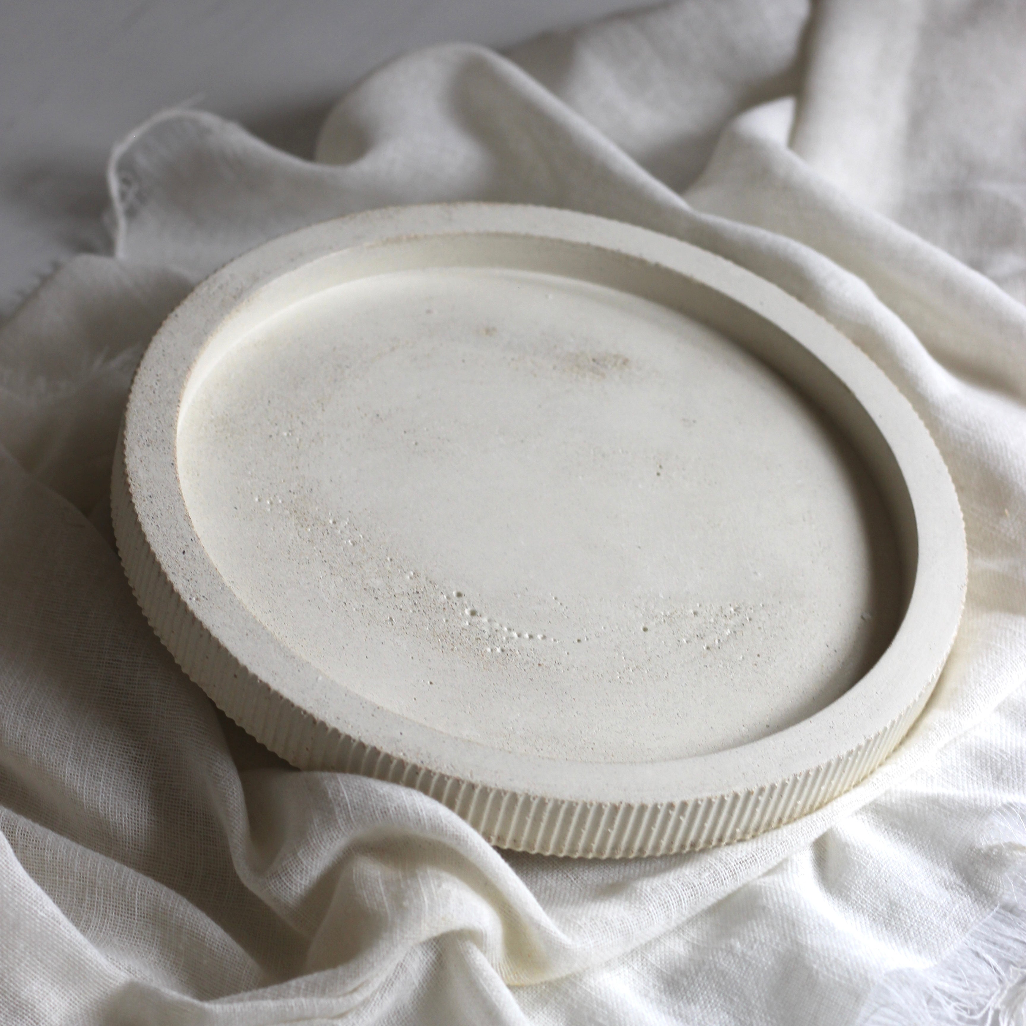 Beton Tablett XL Rund