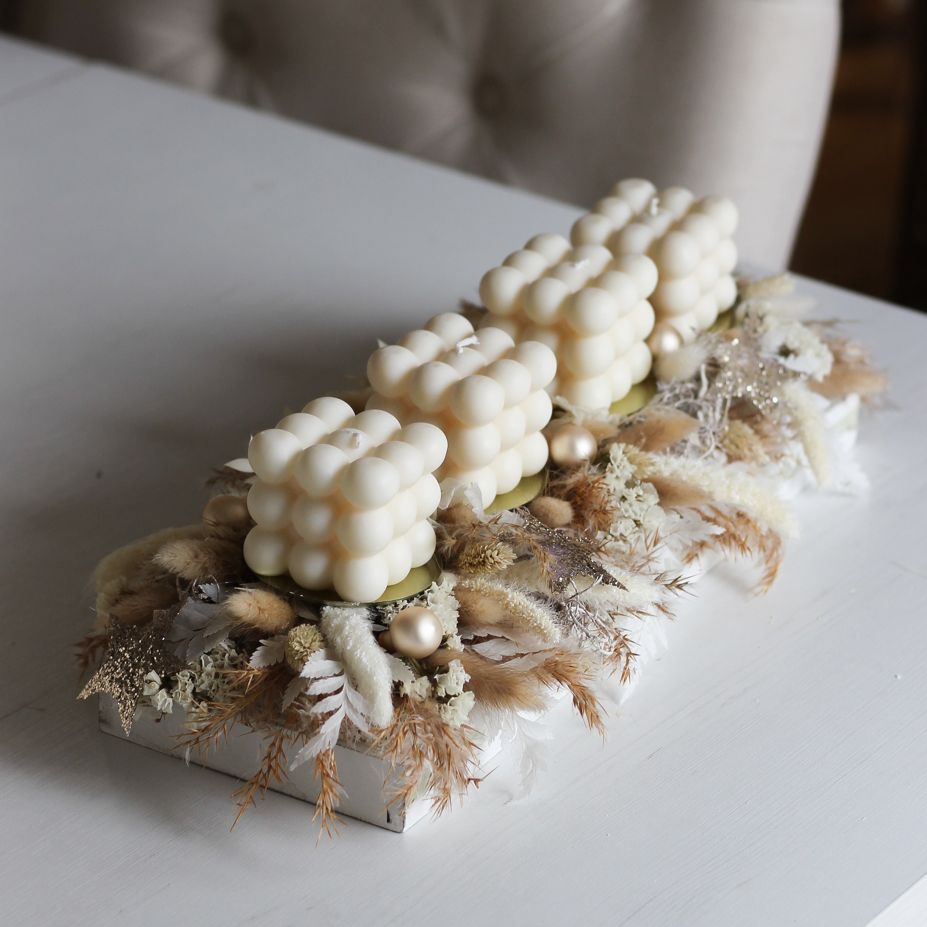 4er Set Kerze „Bubble“