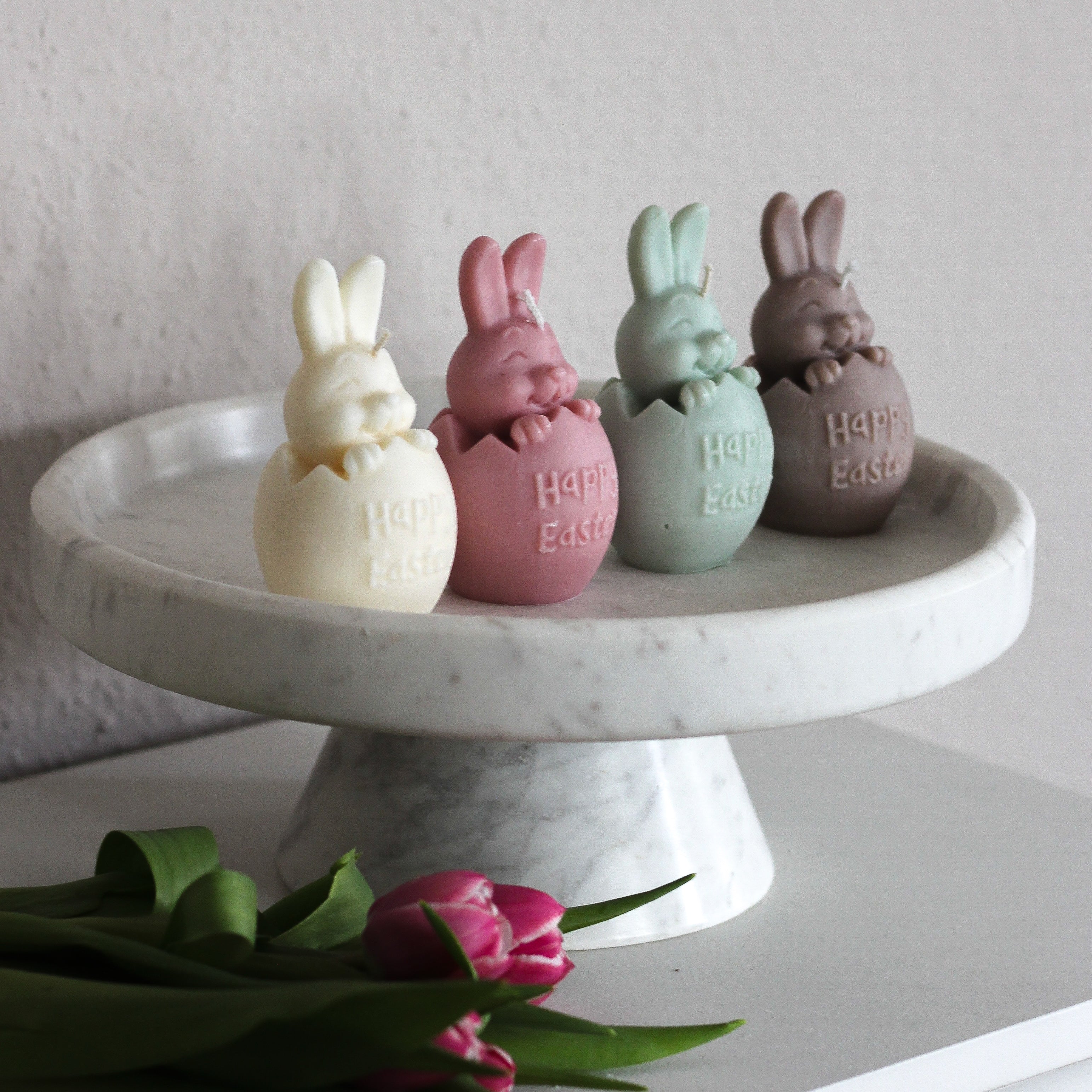 Kerze „Hase im Ei“ Happy Easter; Ostern