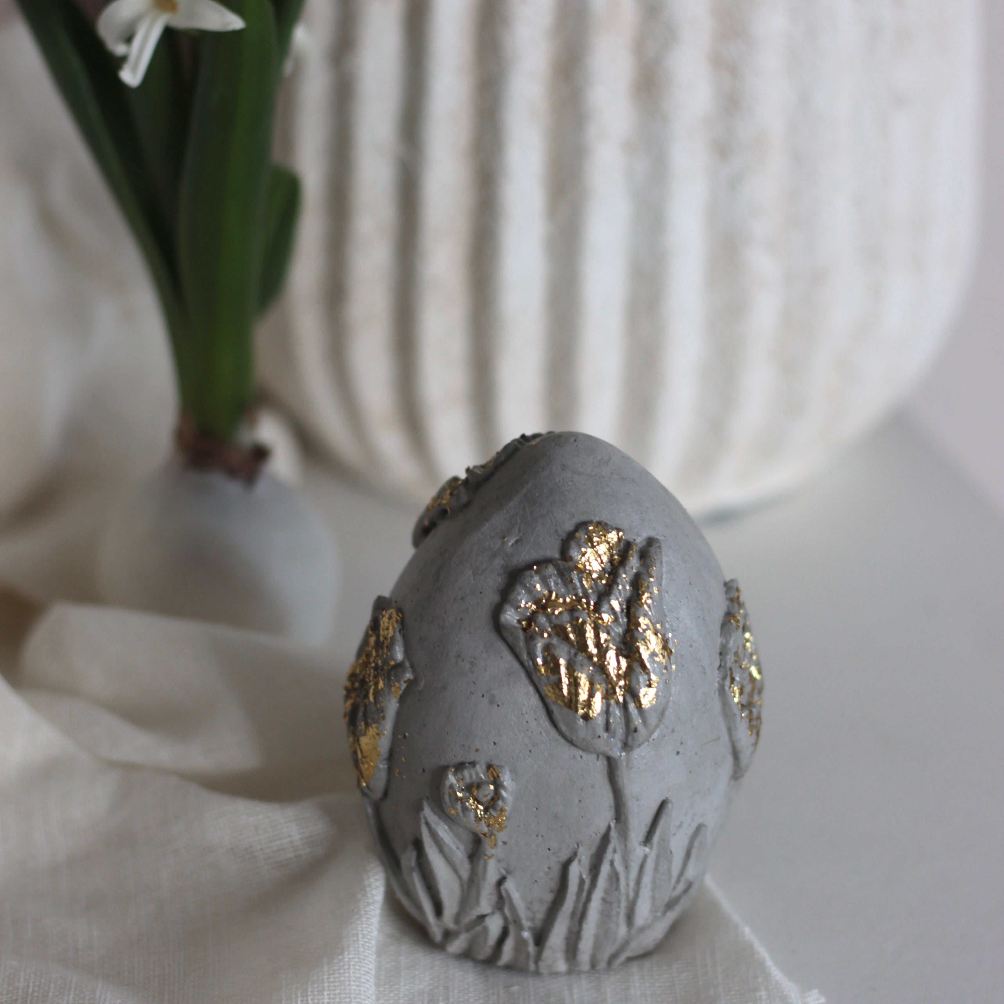 Beton Dekoration„Ei Tulpe"