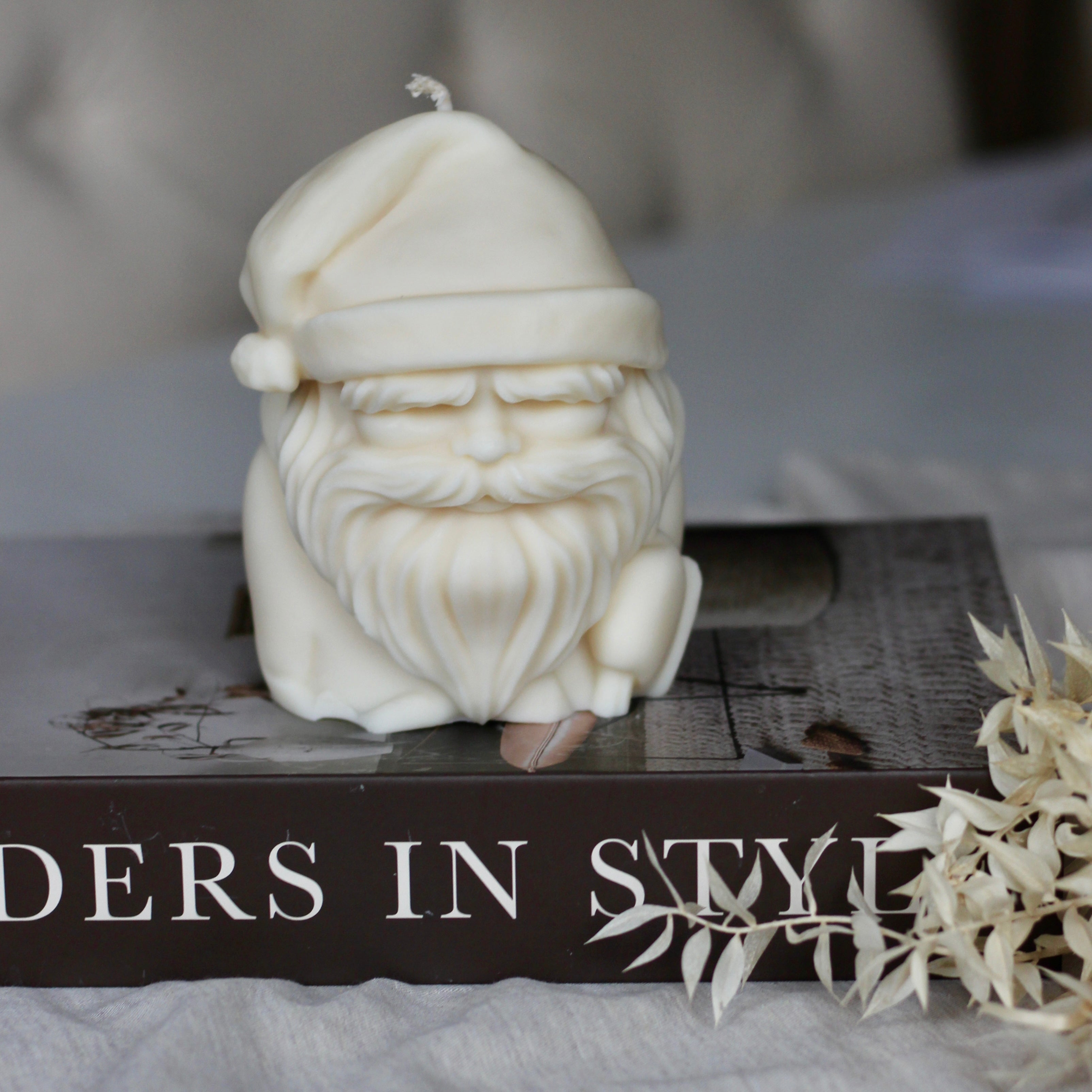 Kerze Weihnachtsmann Kopf