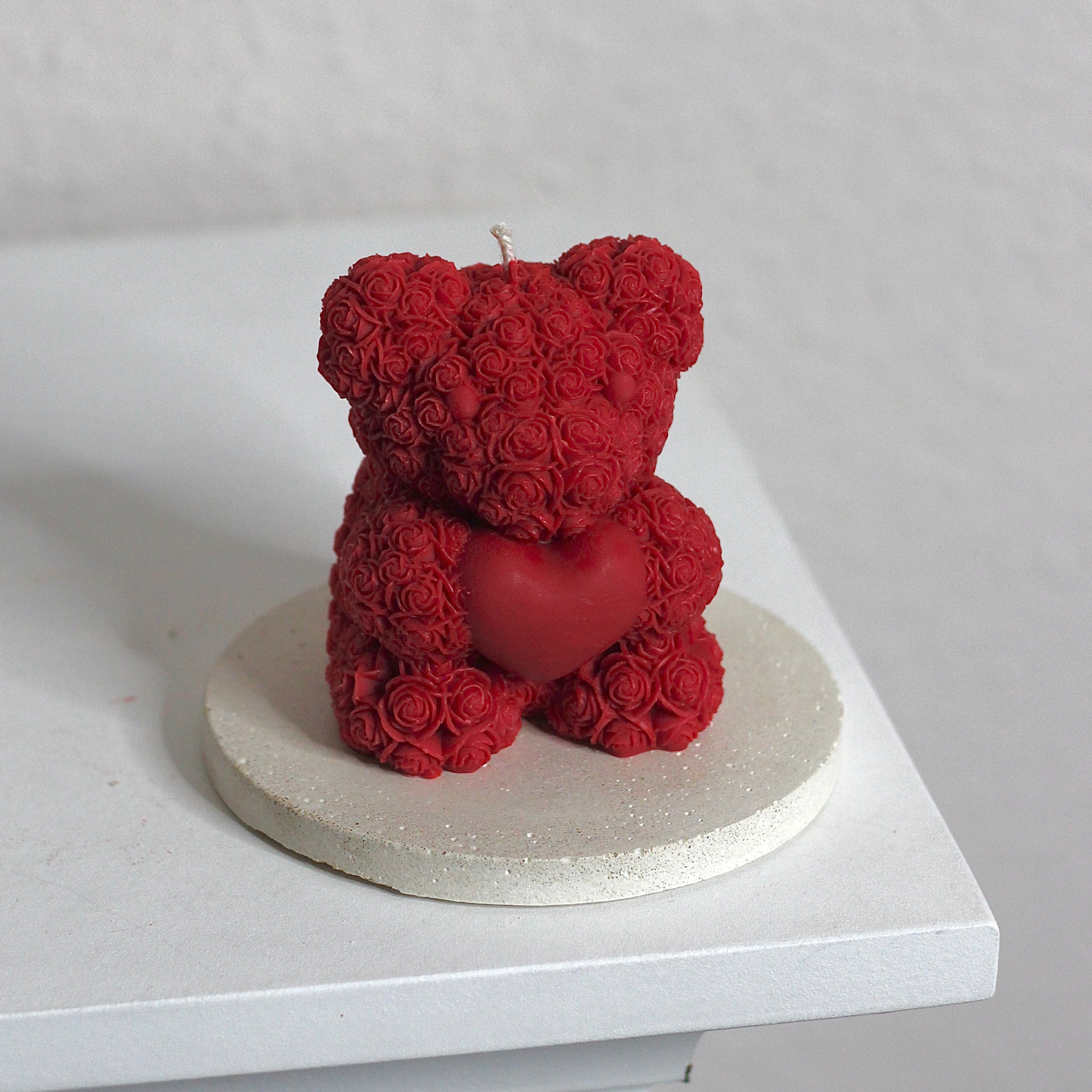 Kerze ; Teddy; Bär ; „Herz für dich“