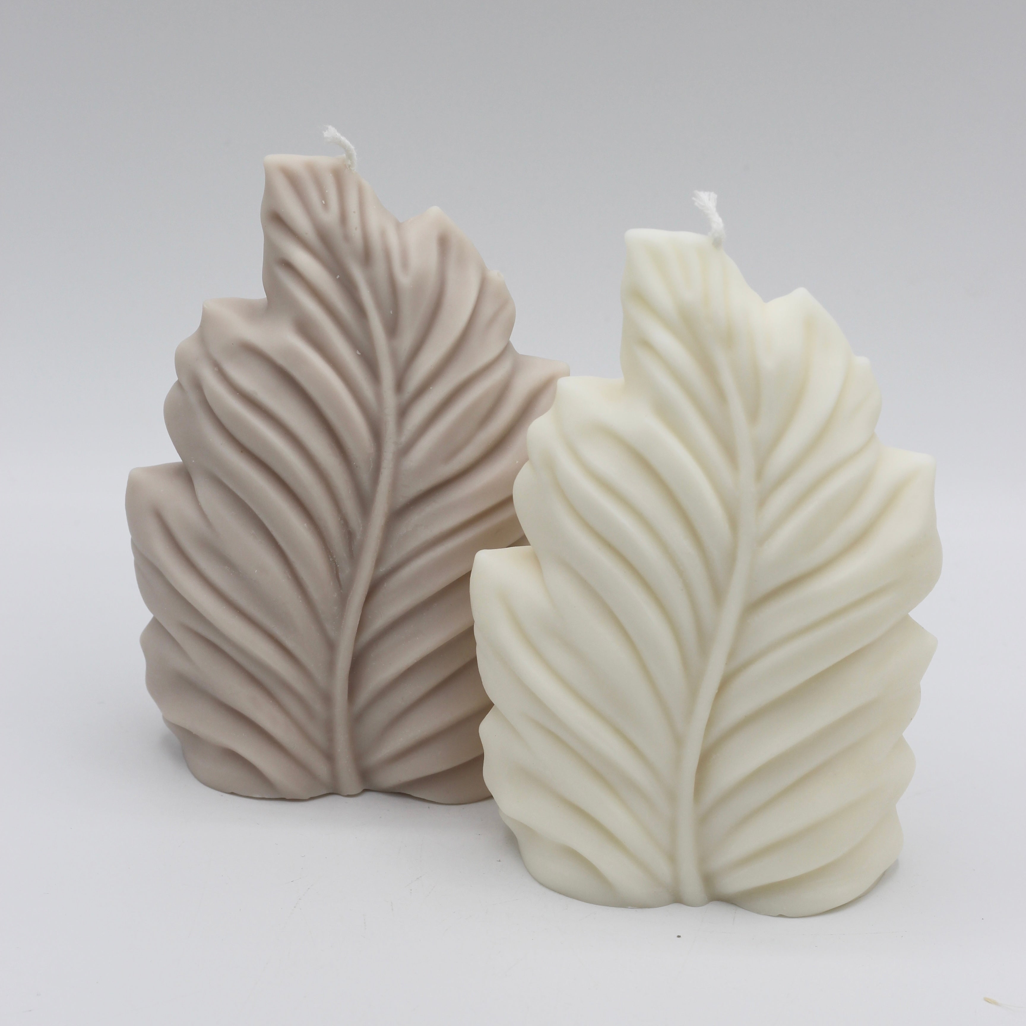 Kerze Naturmotiv „Blatt“