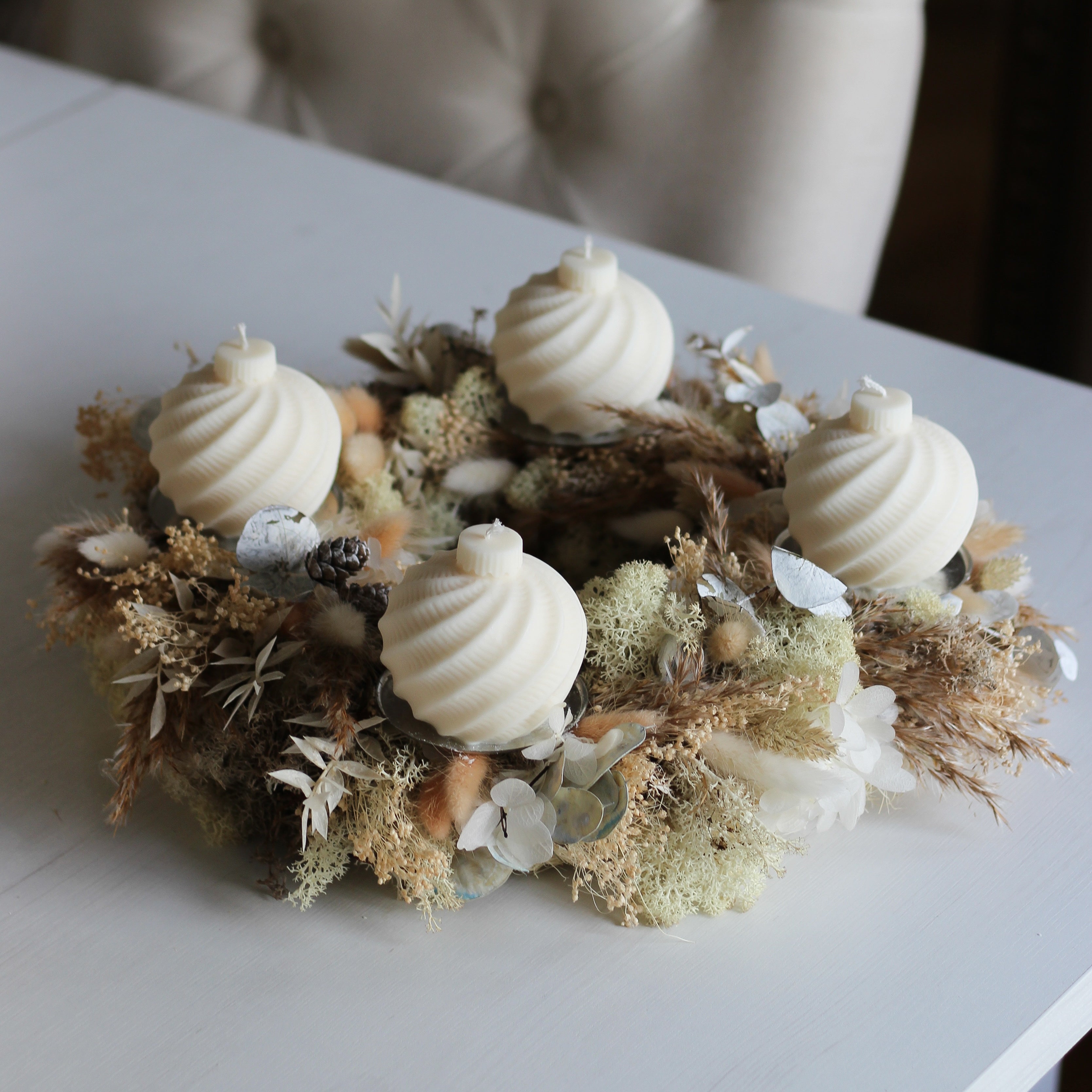 4er Set Kerze "Christbaumkugel 2"