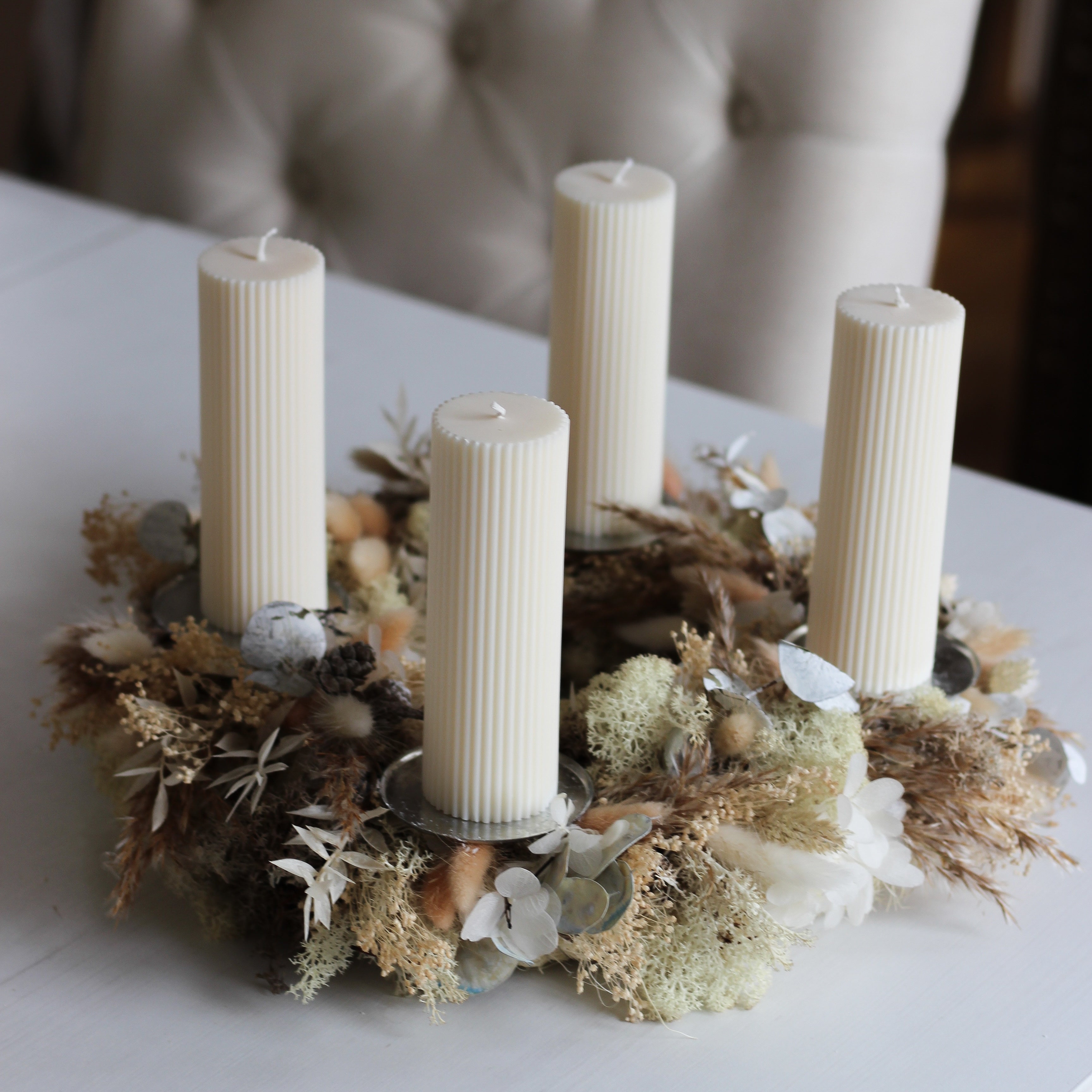 4er Set  Stumpenkerze „Princess groß“