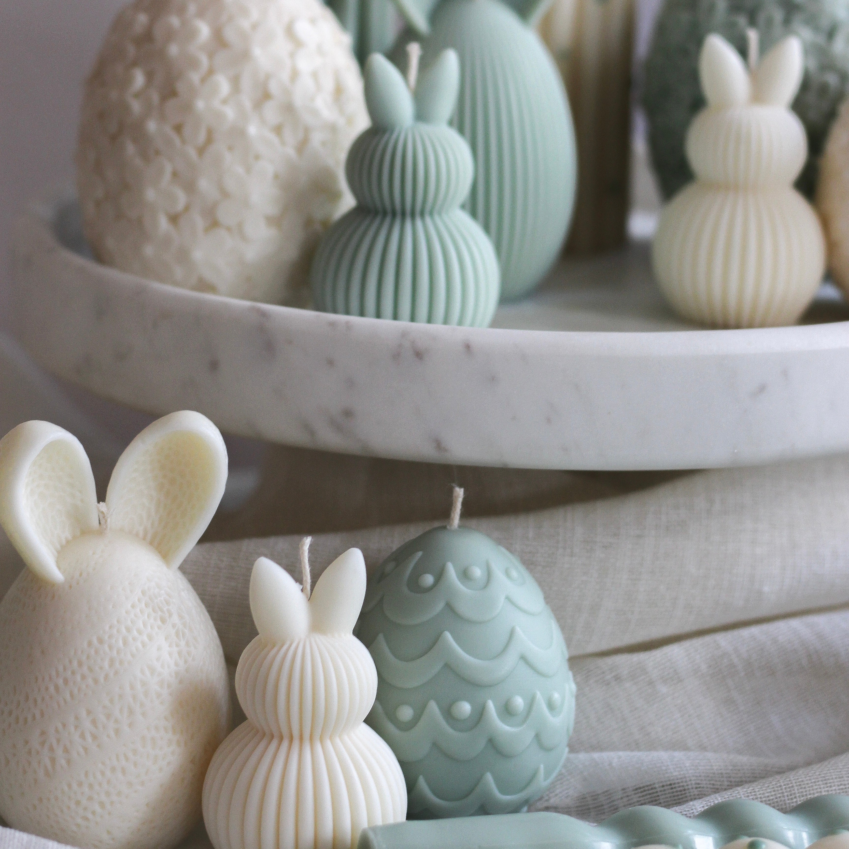 Kerze „Blumen Ei“ mittel; Ostern