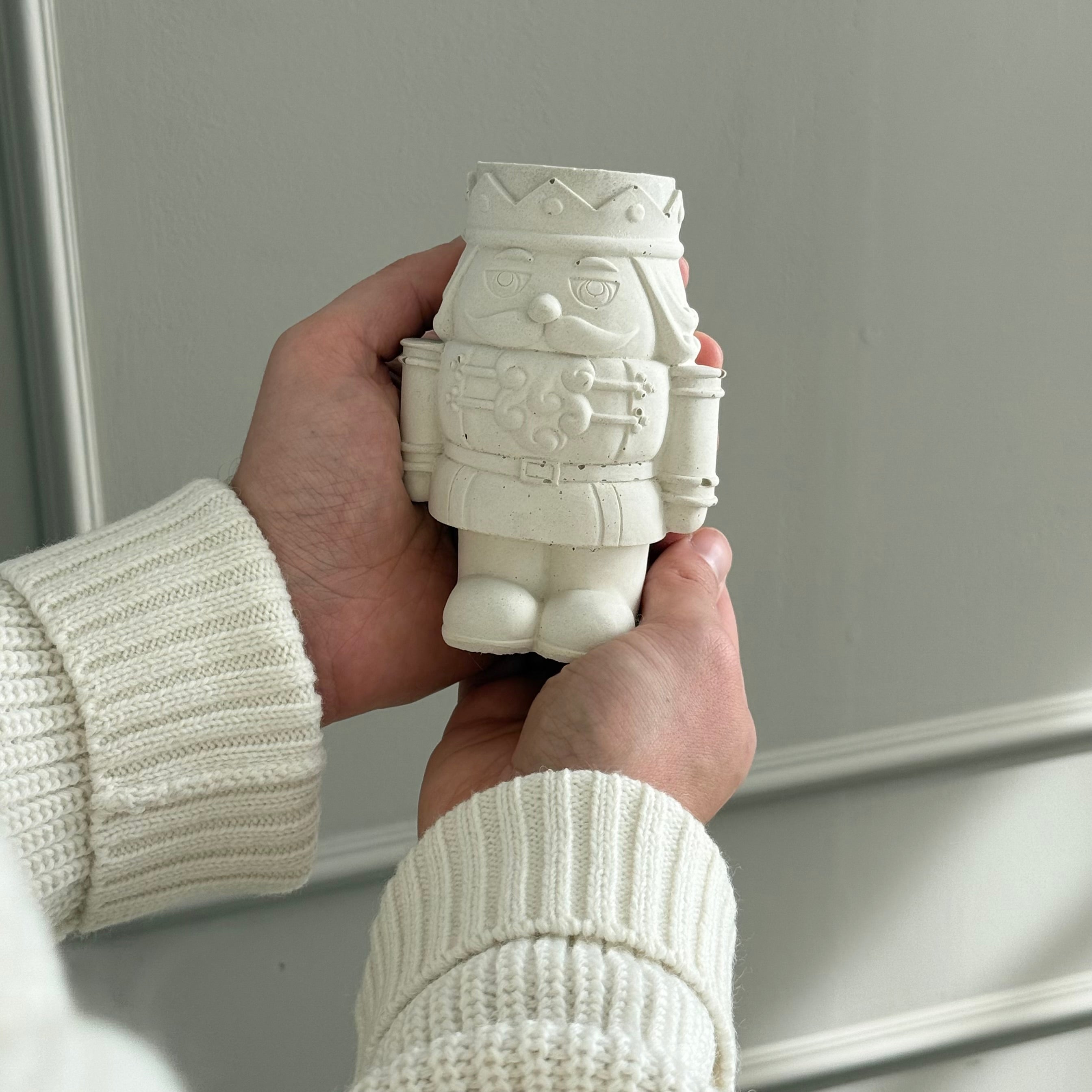 Weihnachten Beton Kerzenhalter „Nussknacker"