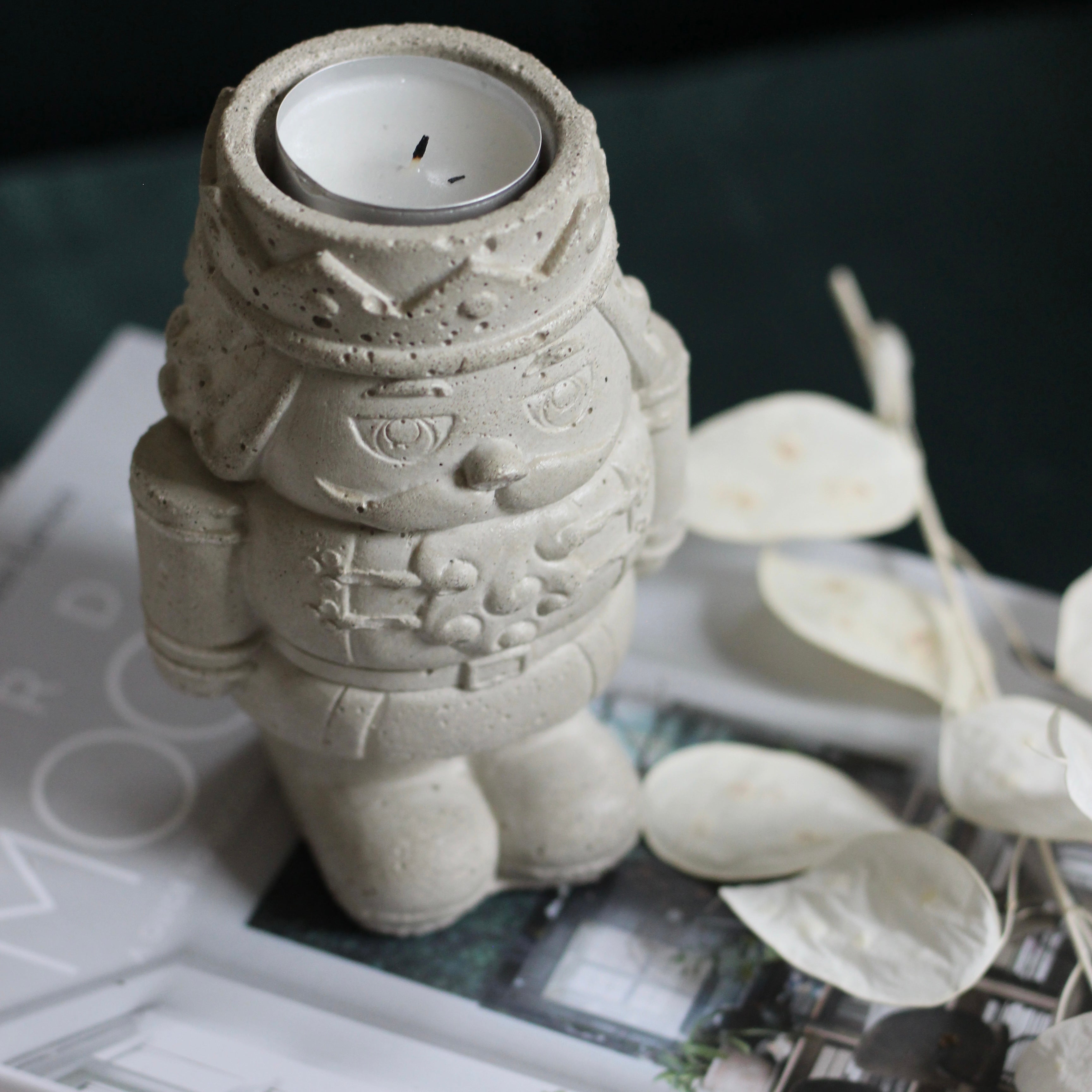 Weihnachten Beton Kerzenhalter „Nussknacker"