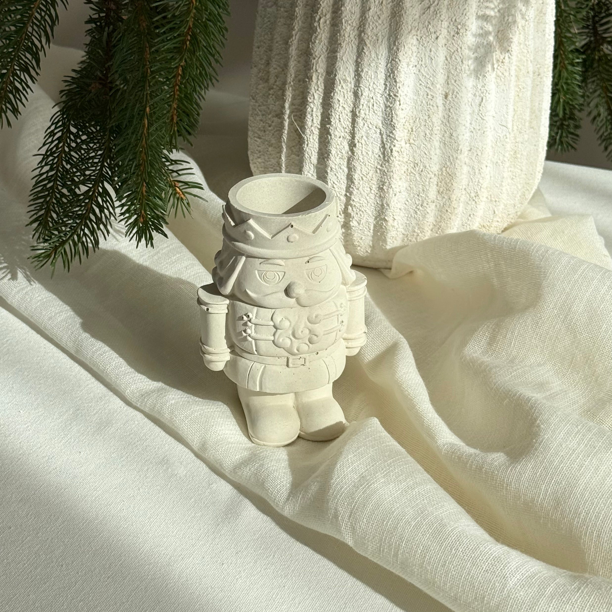 Weihnachten Beton Kerzenhalter „Nussknacker"