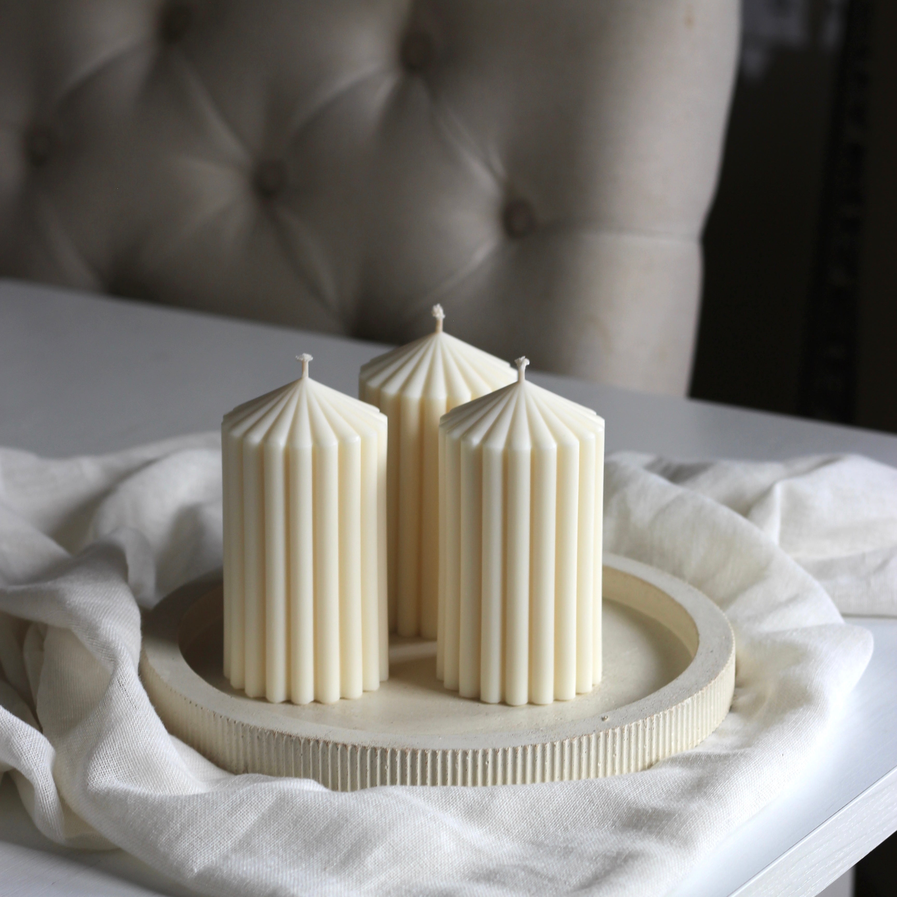 Beton Tablett XL Rund