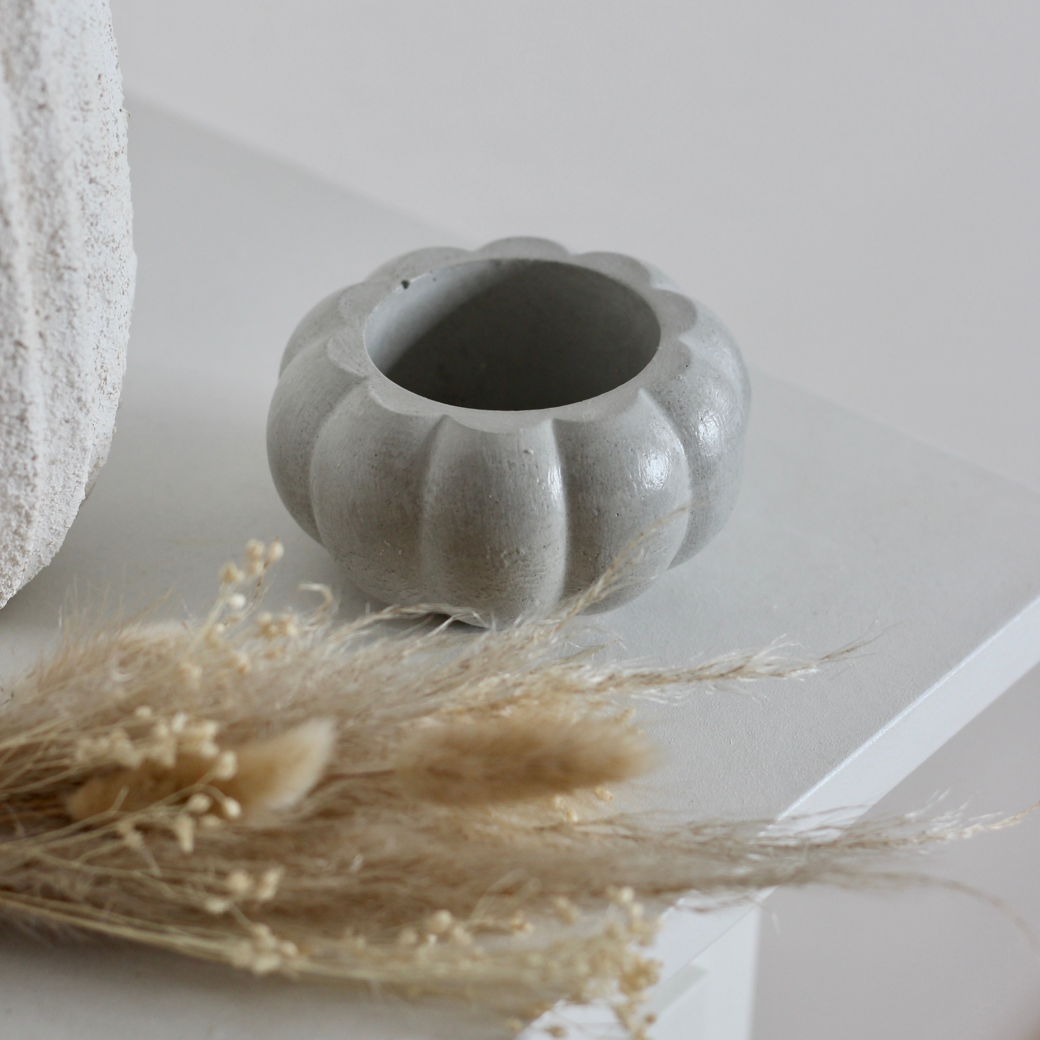 Beton Blumentopf Kürbis