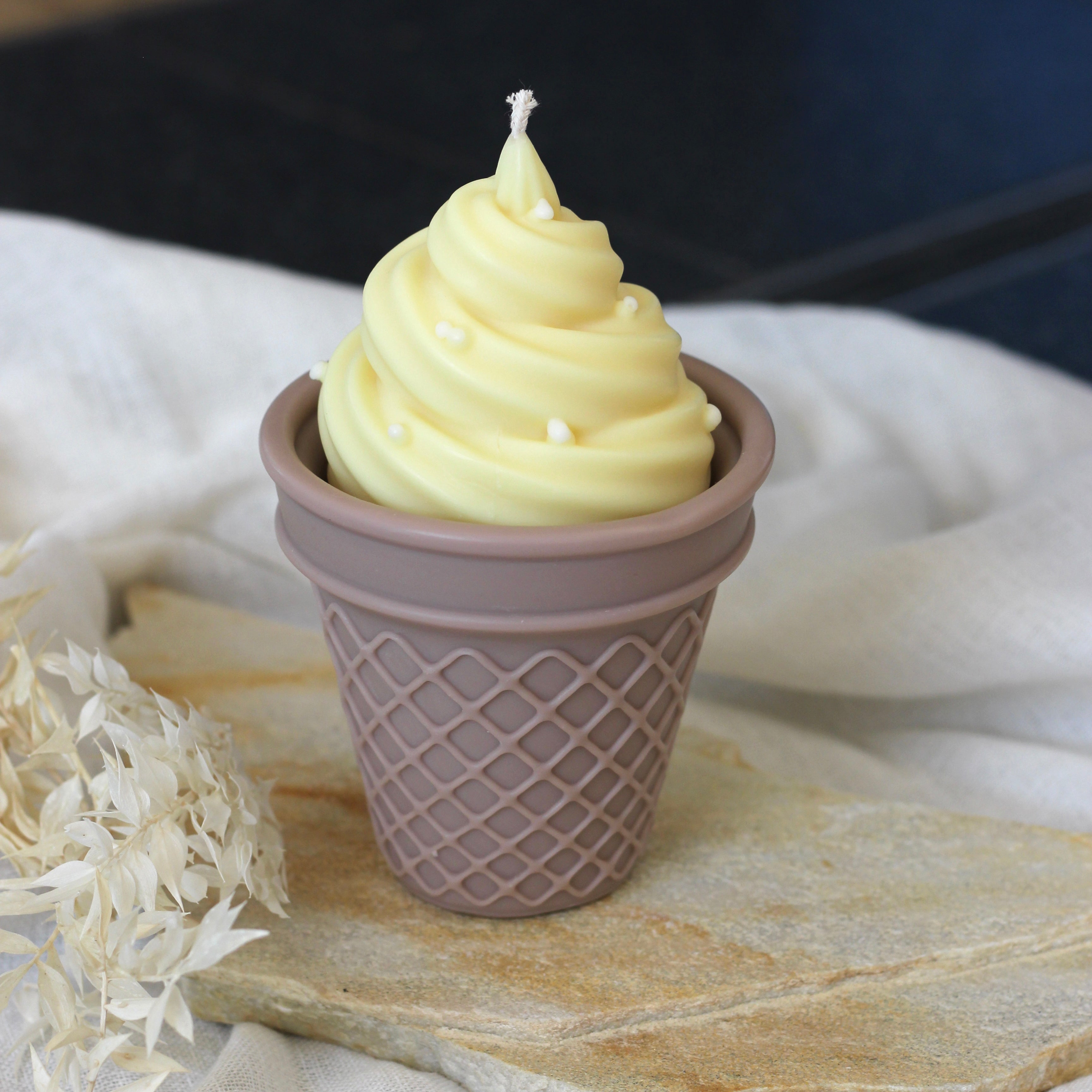 Kerze Eiscreme