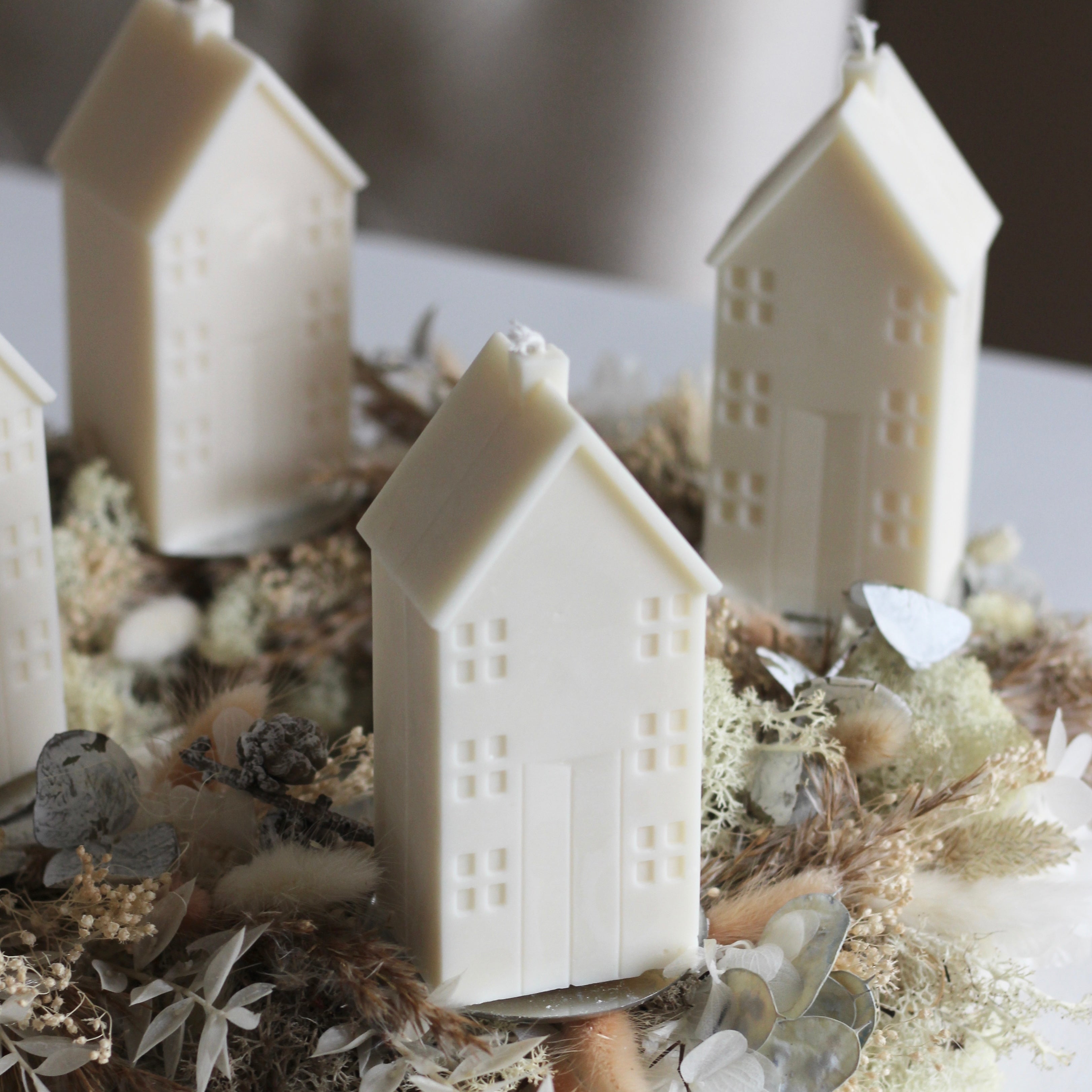4 er Set  Kerzenhaus „Nordic House groß“