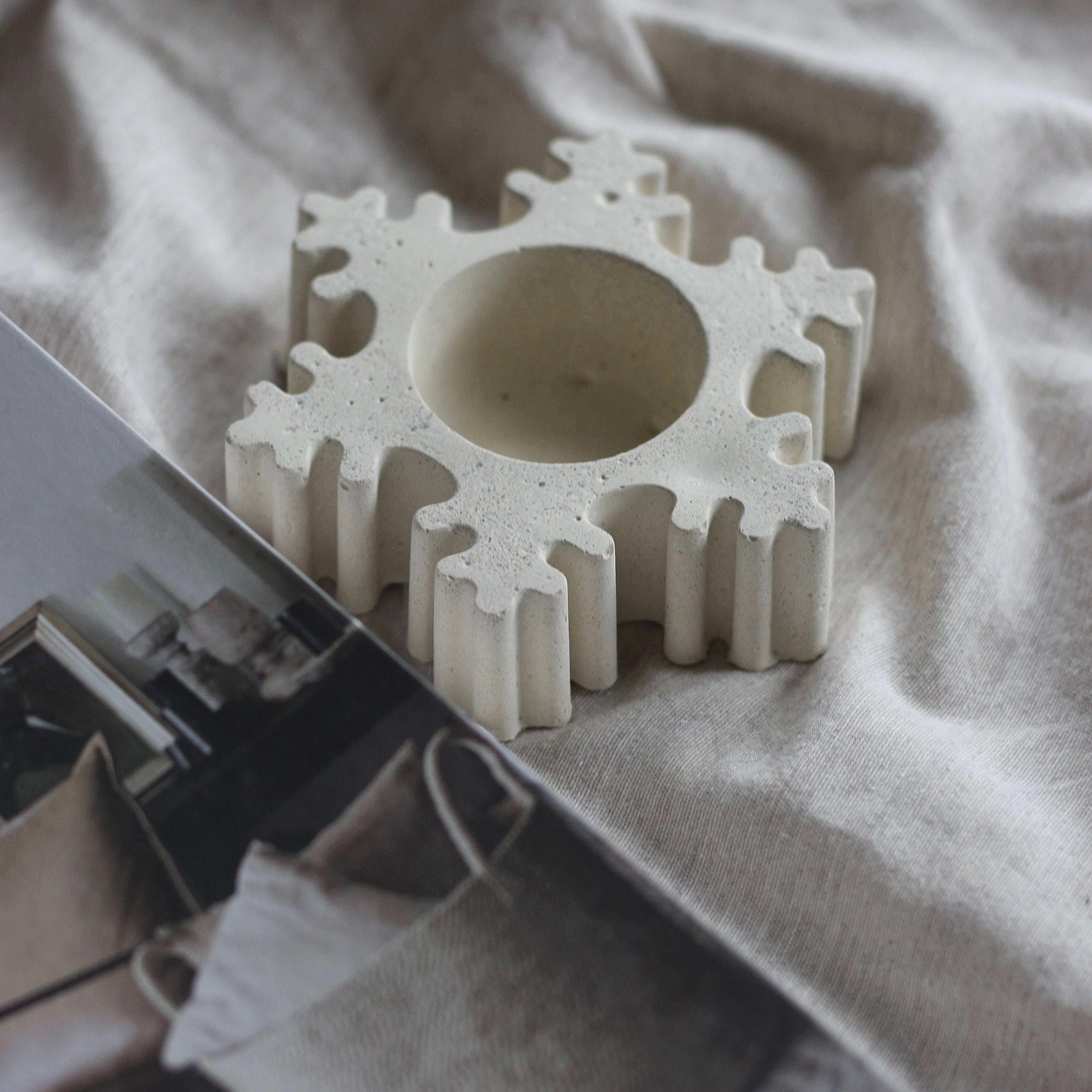 Beton Weihnachten Teelichthalter „Schneeflocke"