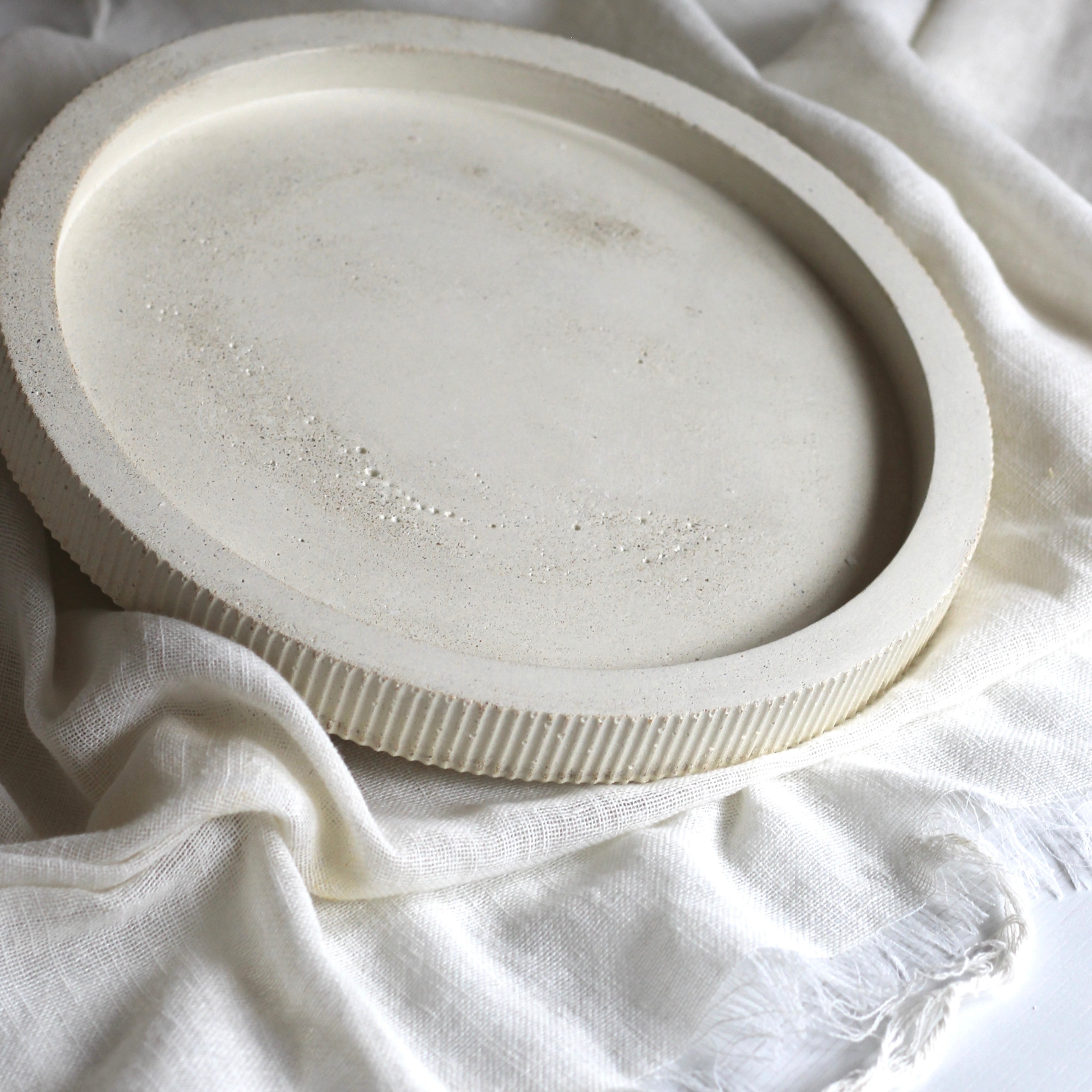 Beton Tablett XL Rund