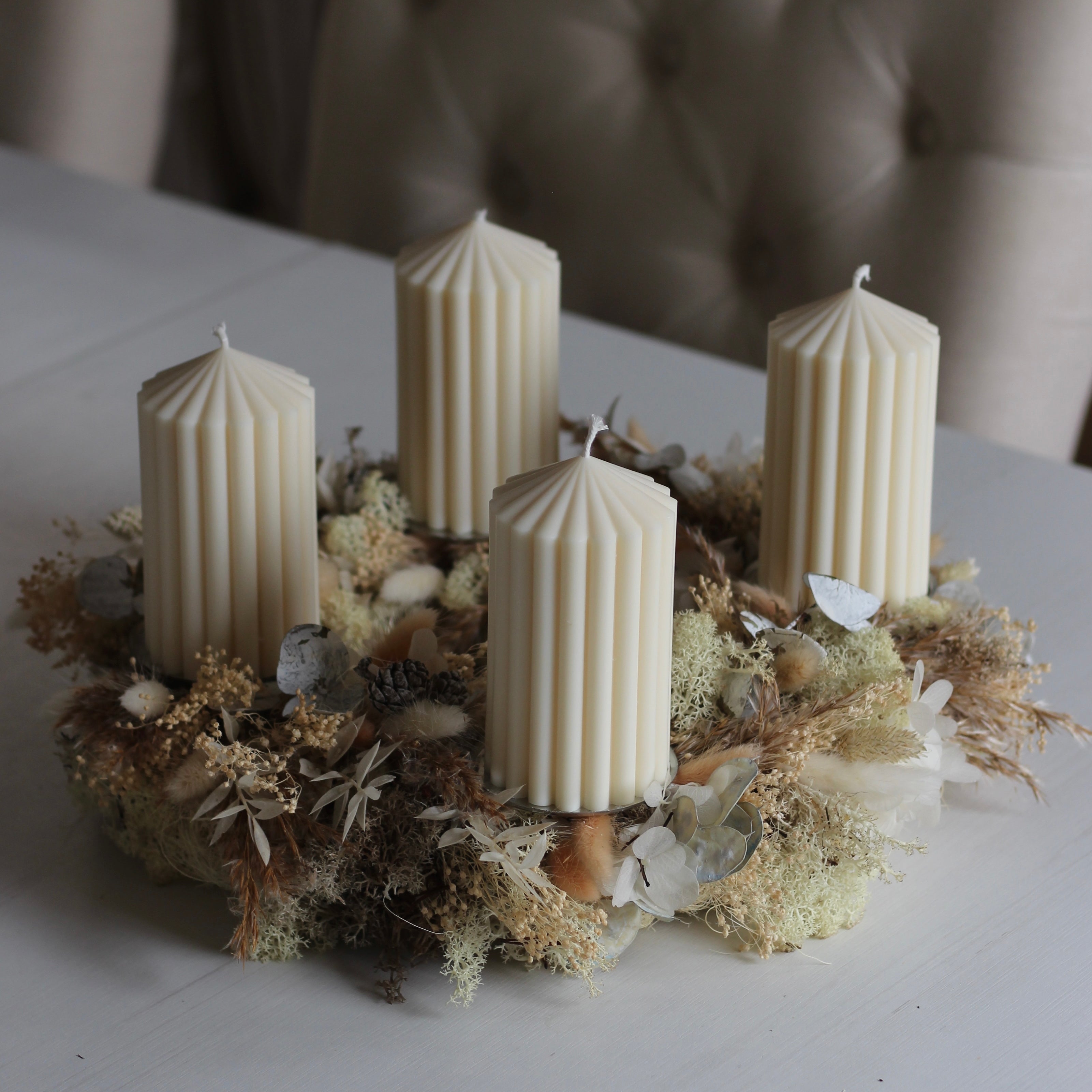 4 er Stumpenkerze „Queen klein“