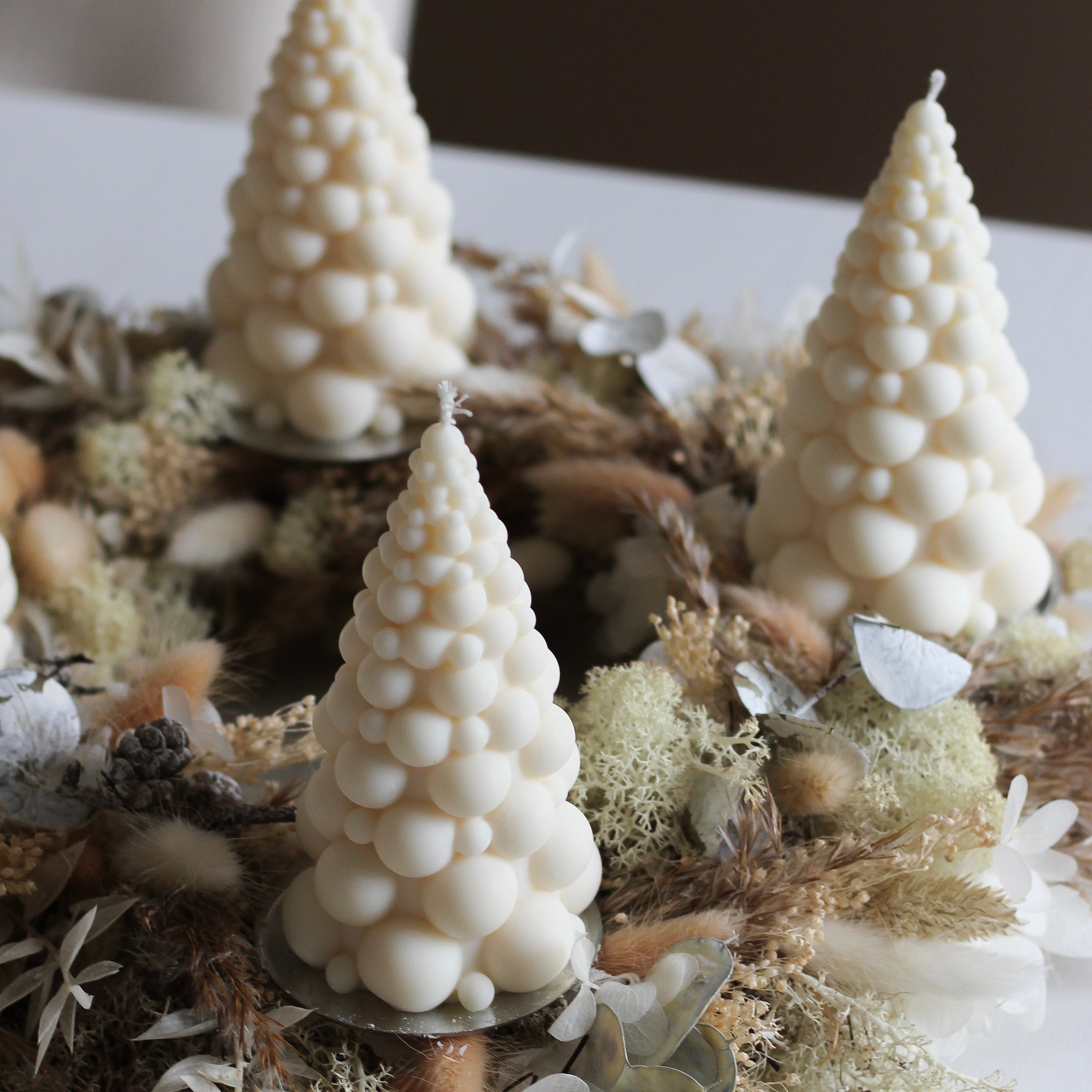 4 er Set Kerze "Tannenbaum Bubble"