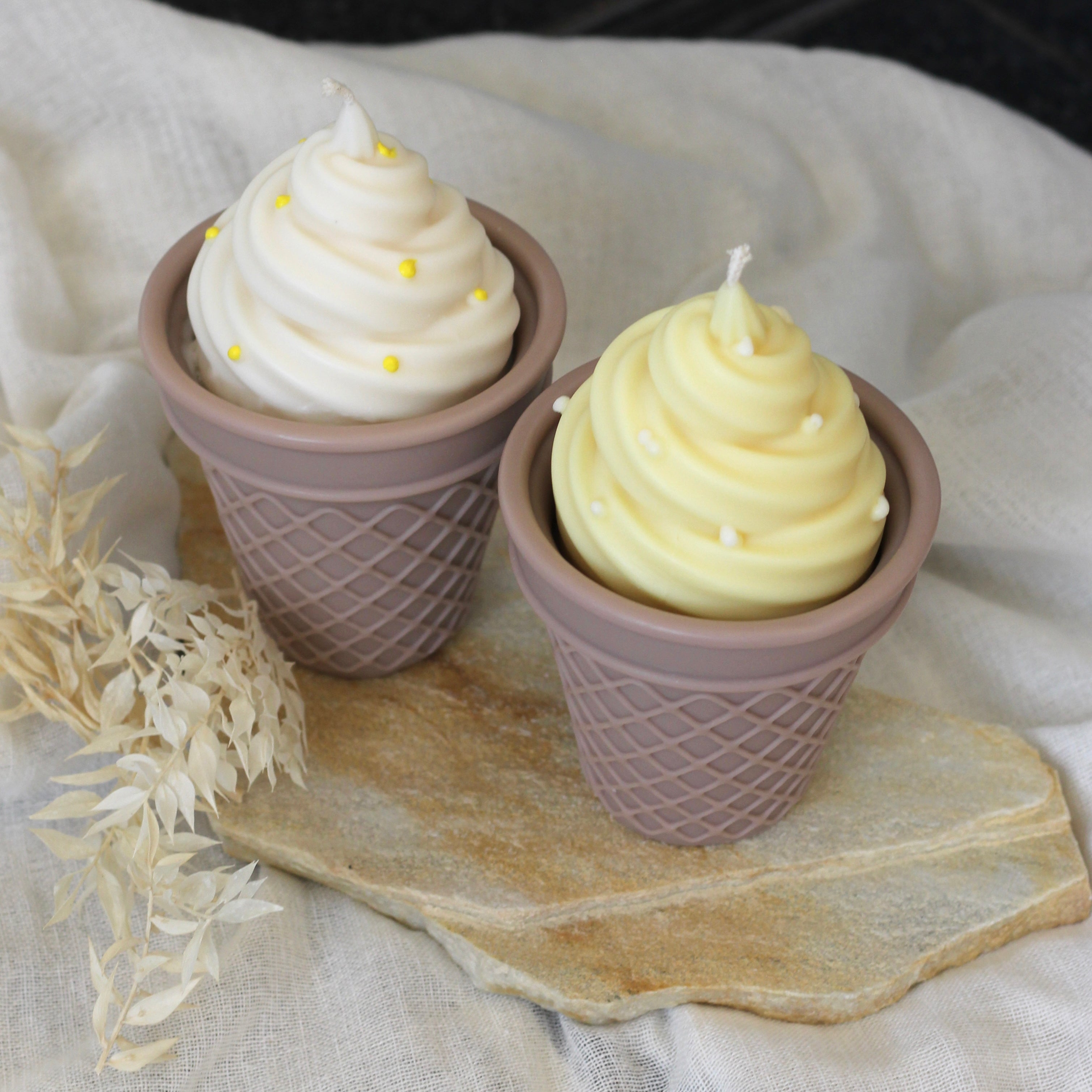 Kerze Eiscreme