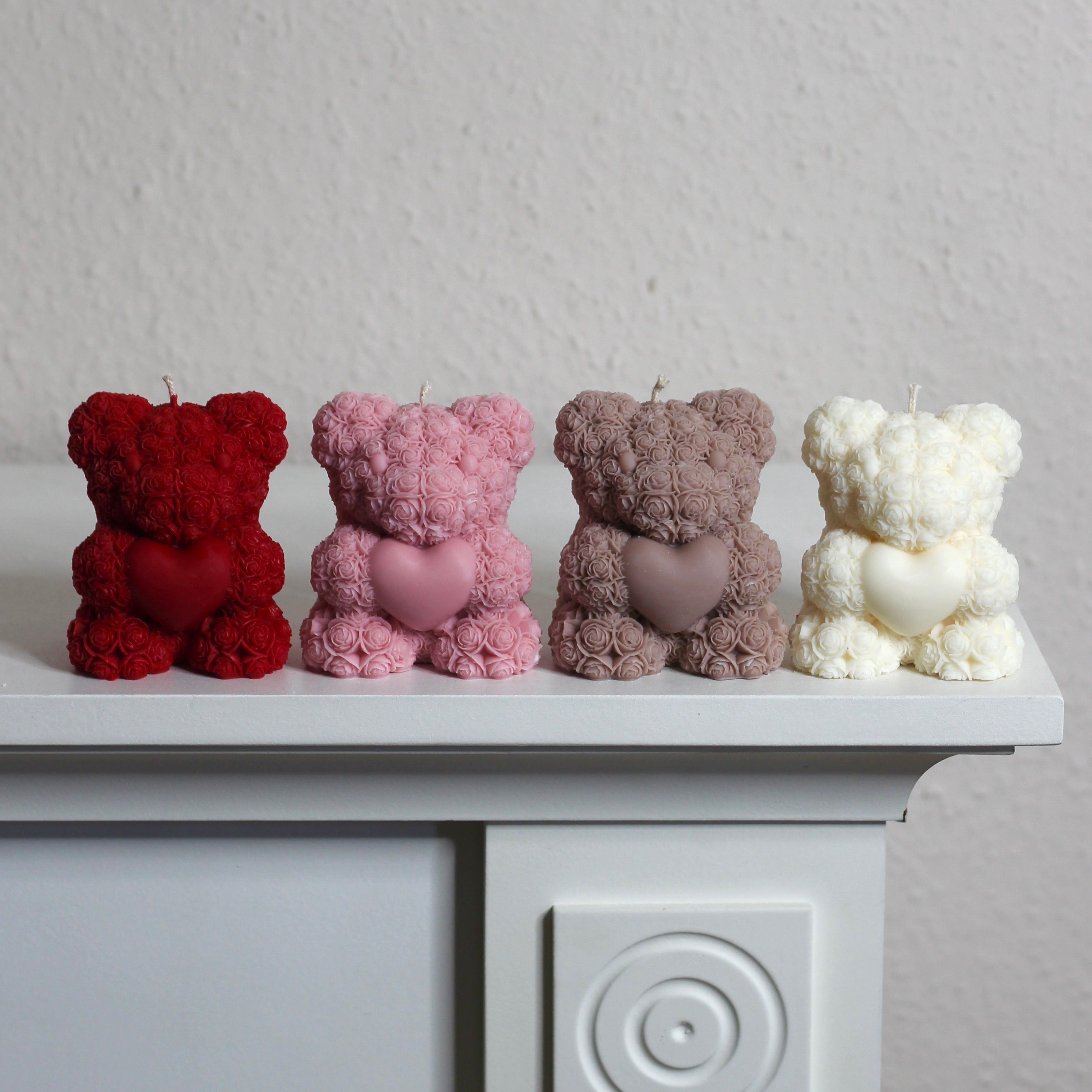 Kerze ; Teddy; Bär ; „Herz für dich“