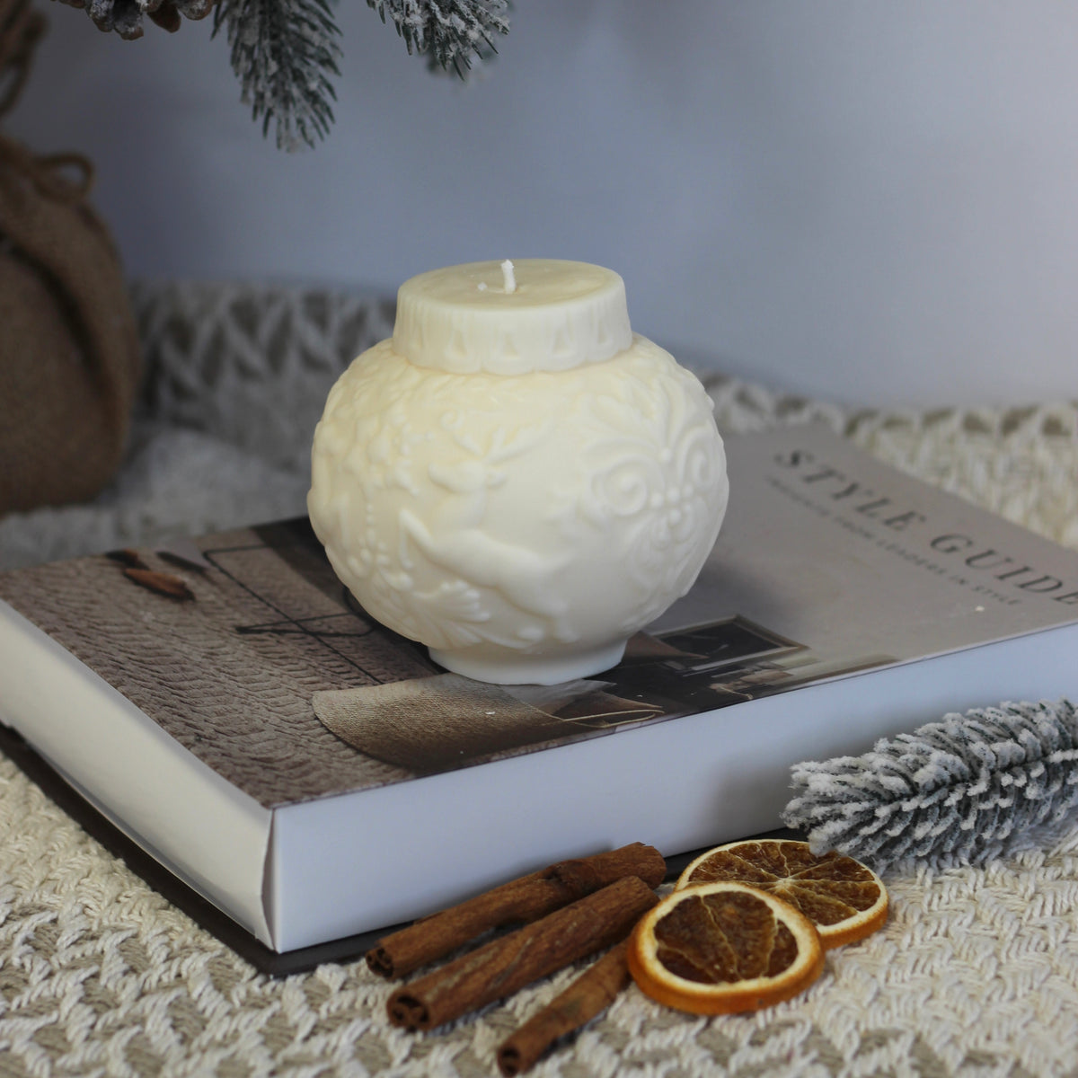Kerze Weihnachten ; Kugel ; "Christbaumkugel XL"