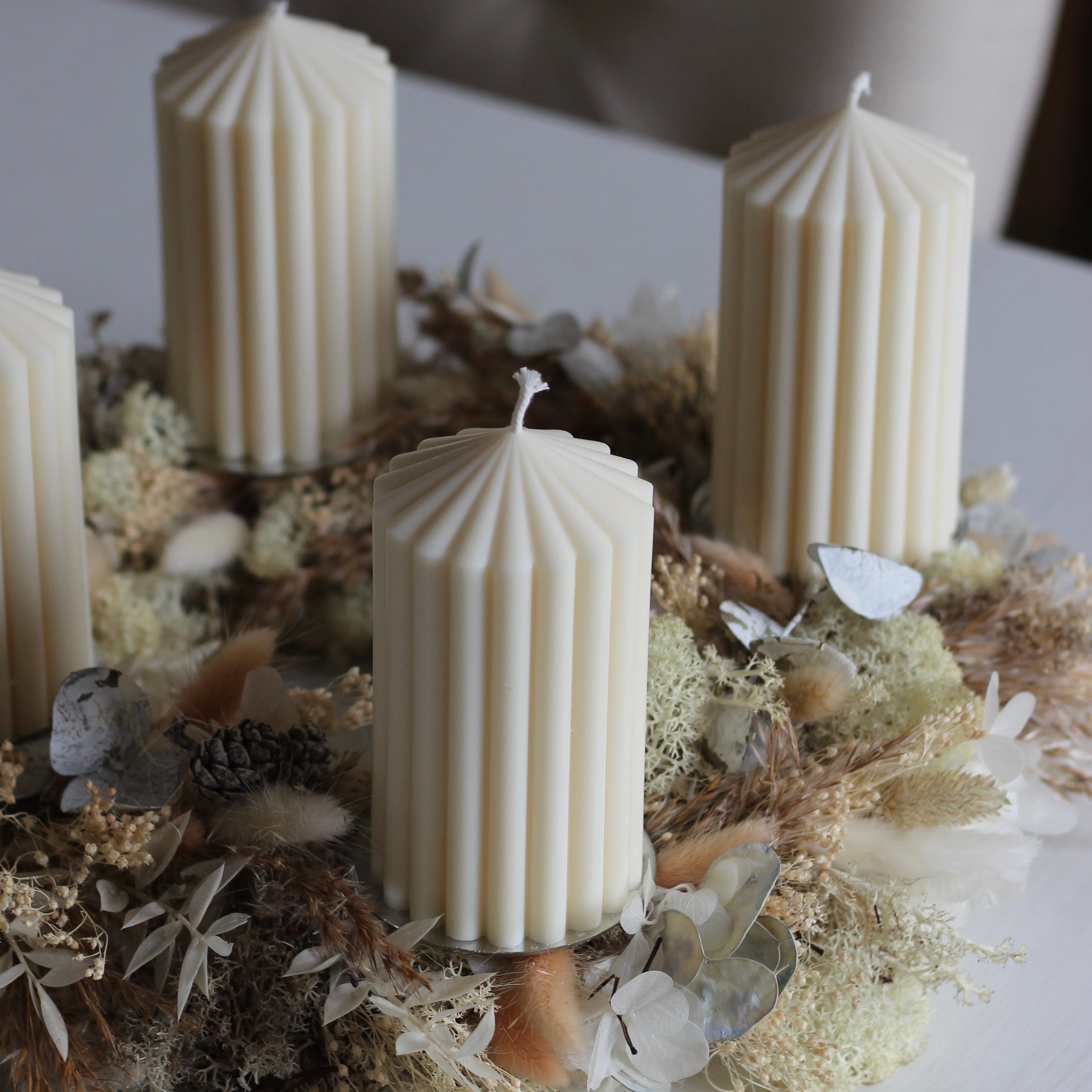 4 er Stumpenkerze „Queen klein“