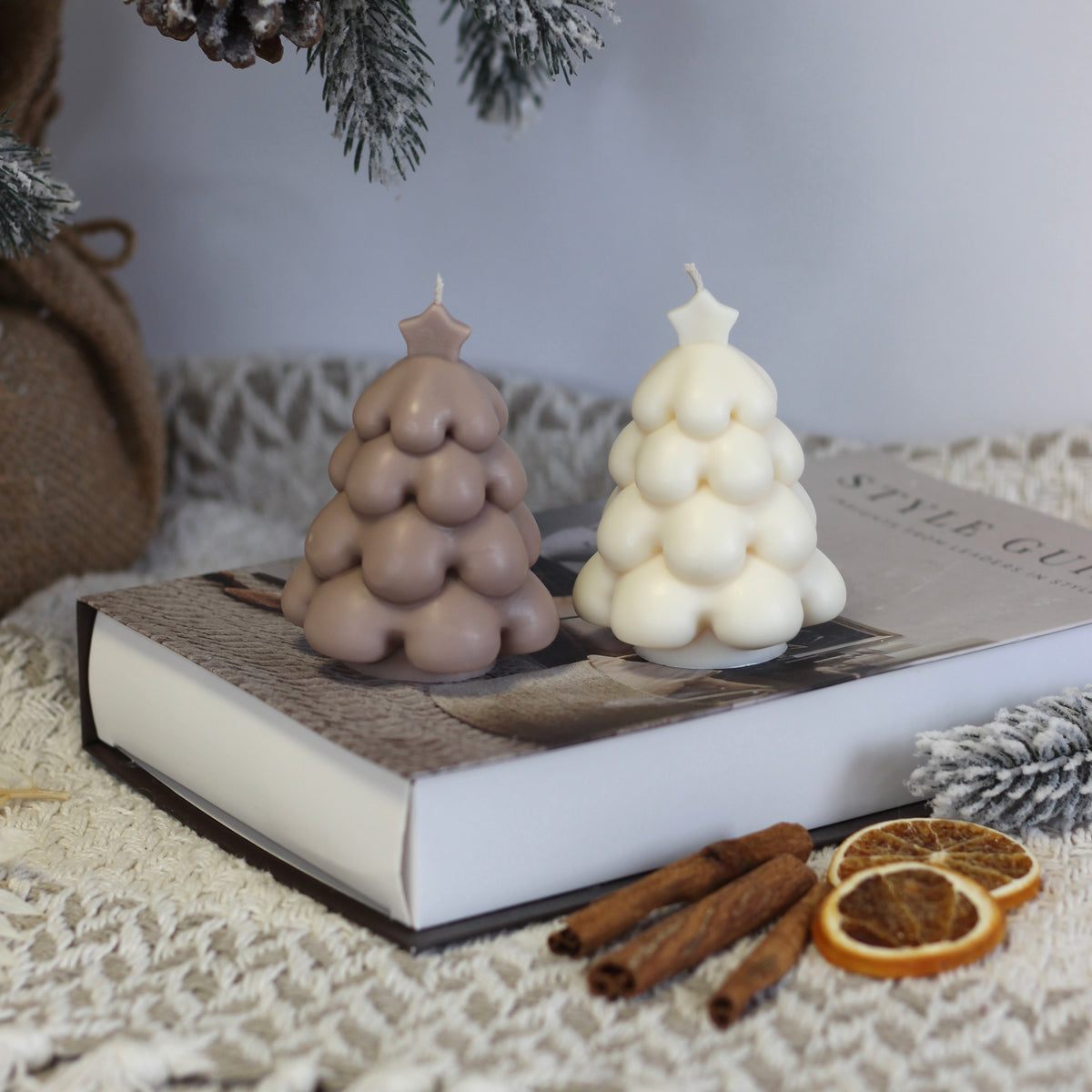 Kerze Weihnachten "Tannenbaum Stern"