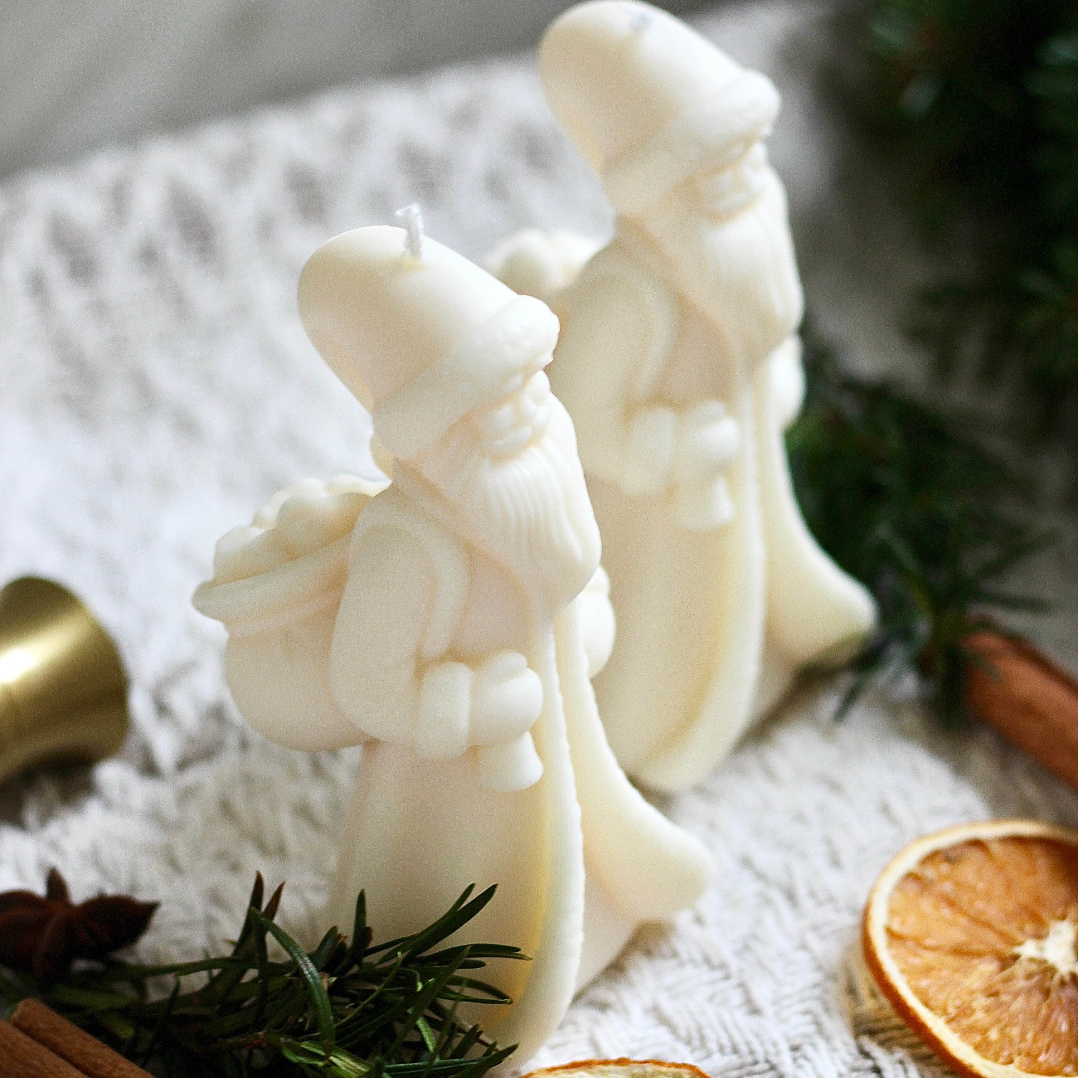 Kerze Weihnachten Weihnachtsmann "Santa"
