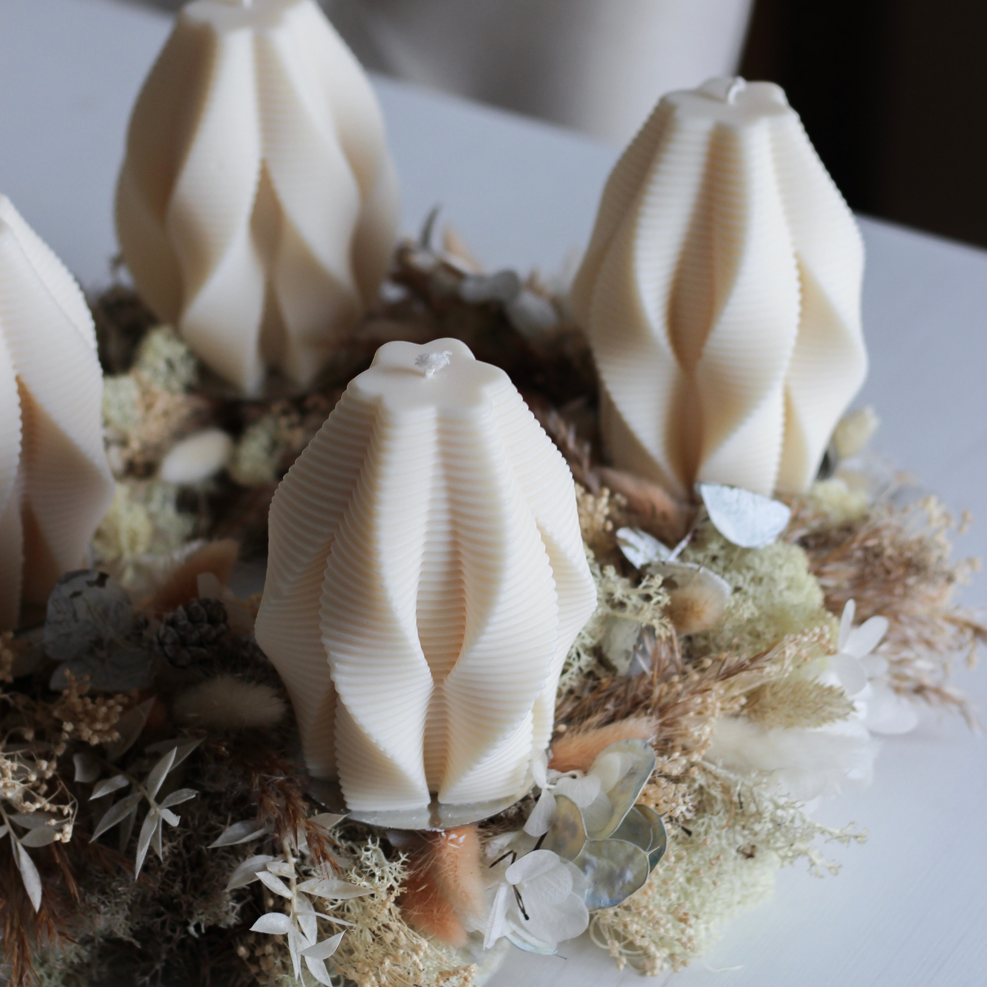 4 er Set  Kerze „Taddel groß“